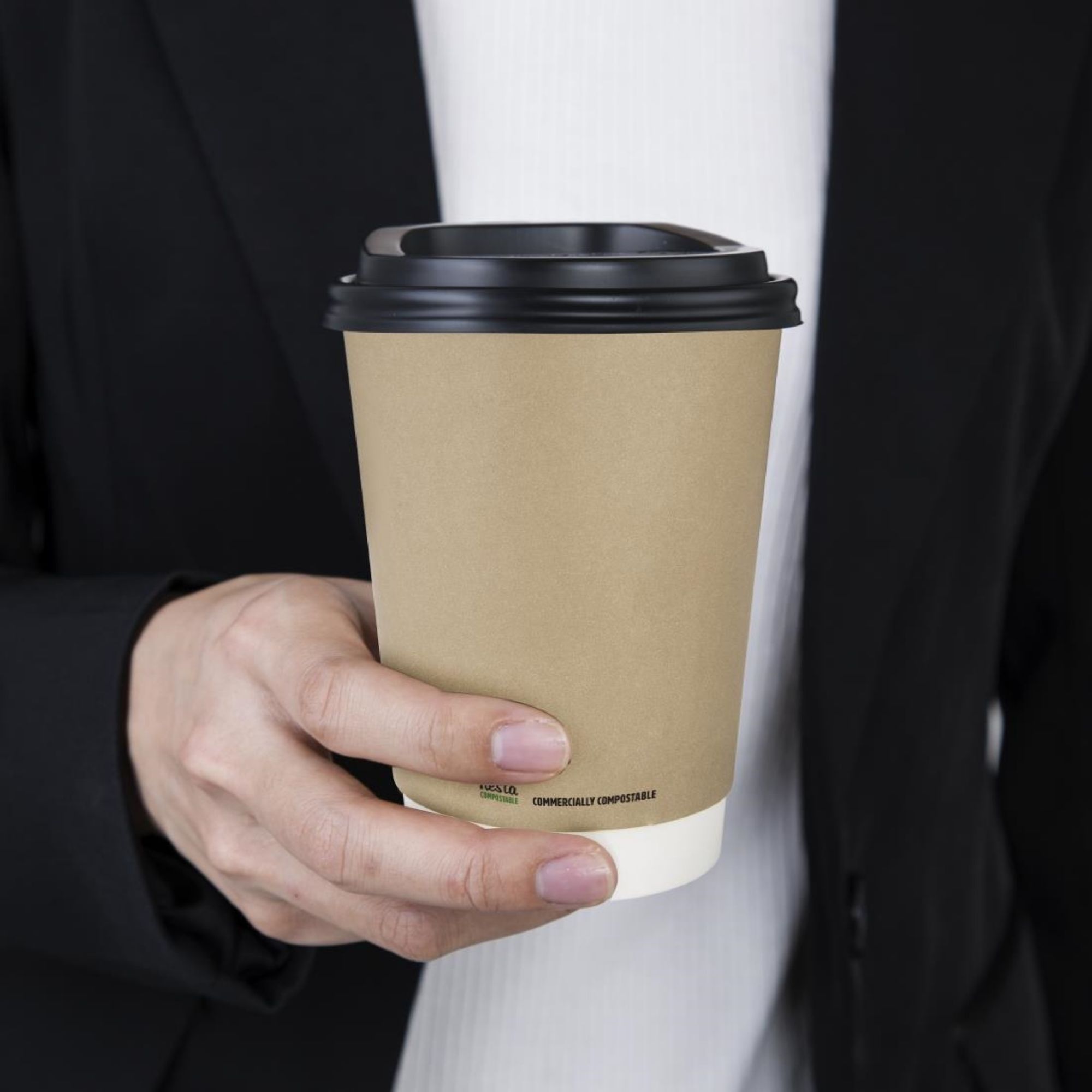 Picture of Fiesta Compostable Coffee Cups Double Wall 340ml (25 Pack)
