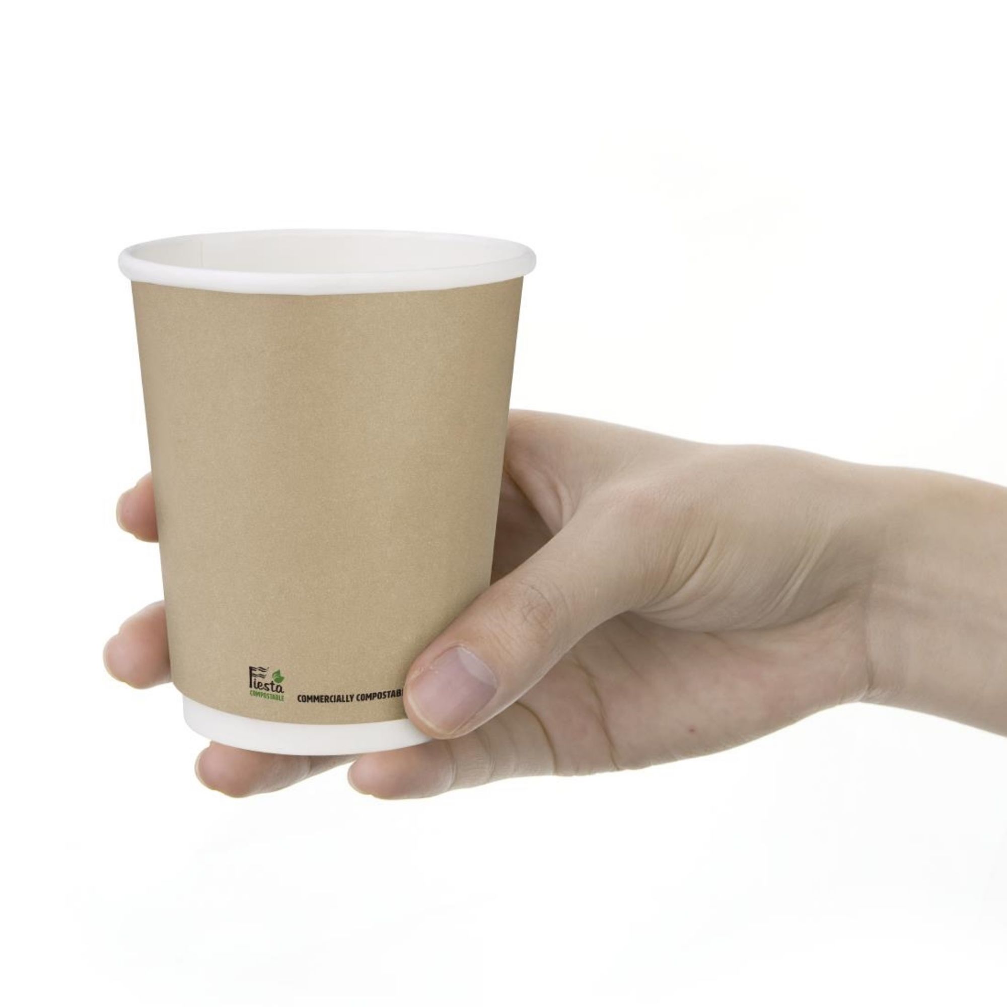 Picture of Fiesta Compostable Coffee Cups Double Wall 227ml / 8oz (25 Pack)