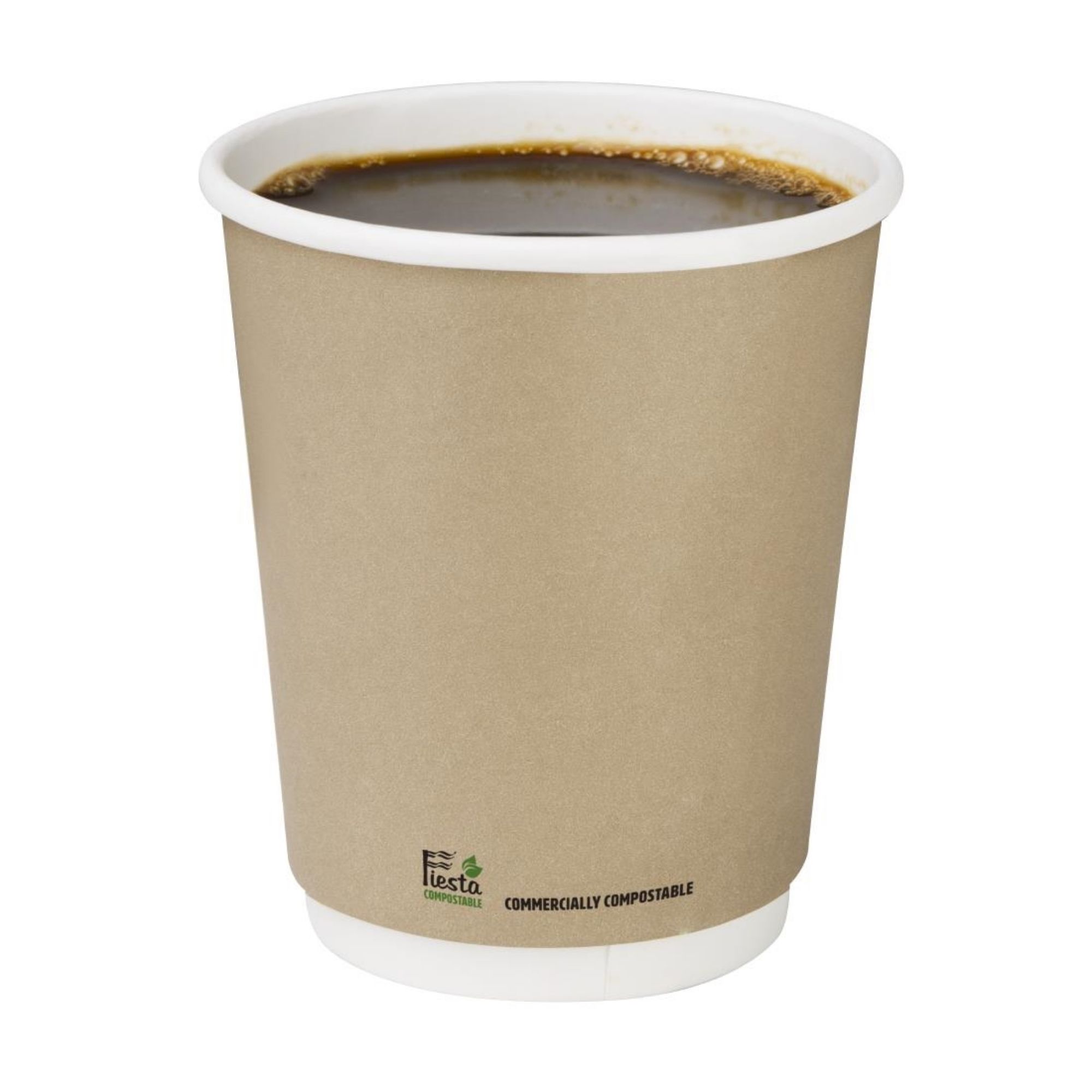 Picture of Fiesta Compostable Coffee Cups Double Wall 227ml / 8oz (25 Pack)