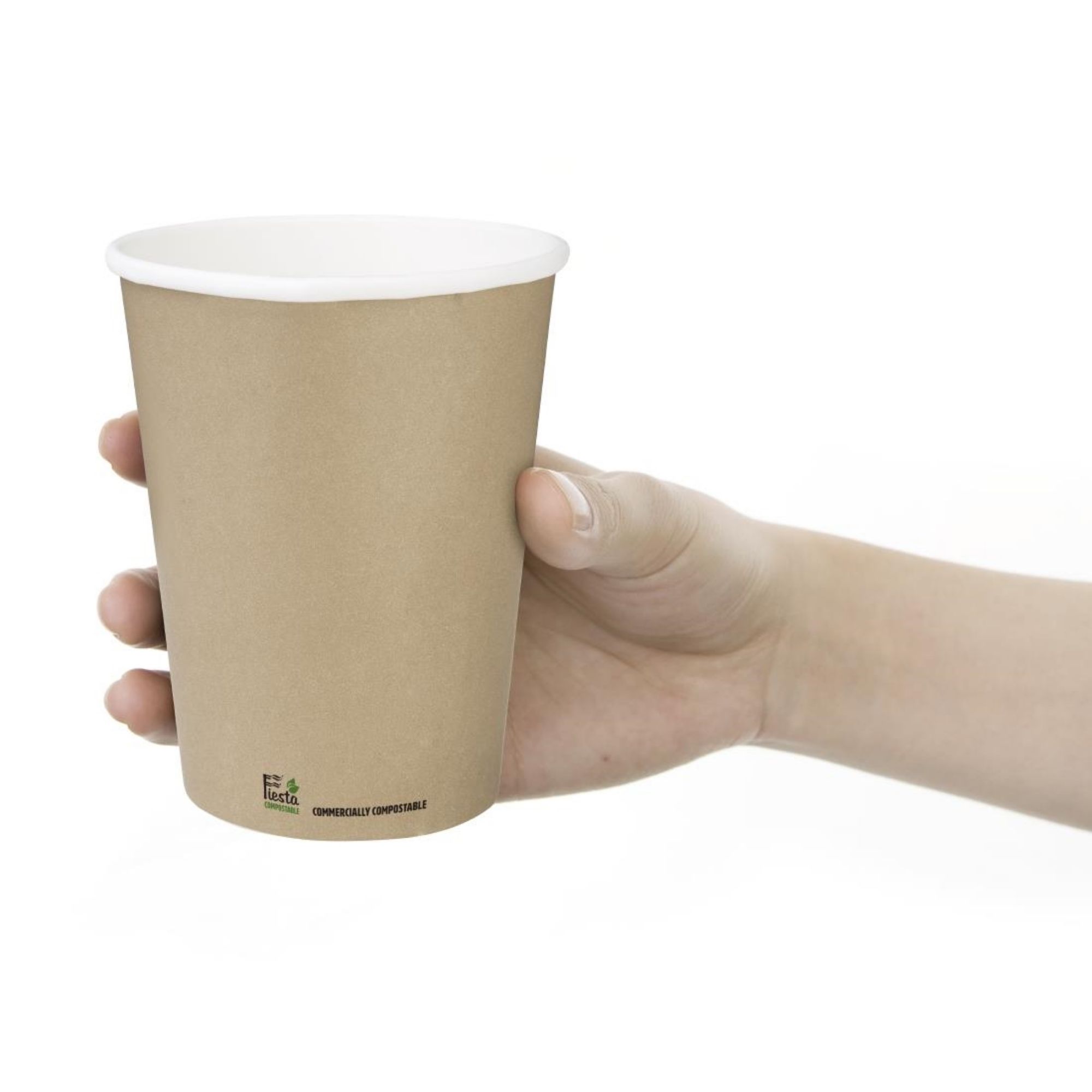 Picture of Fiesta Compostable Coffee Cups Single Wall 12oz (50 Pack)