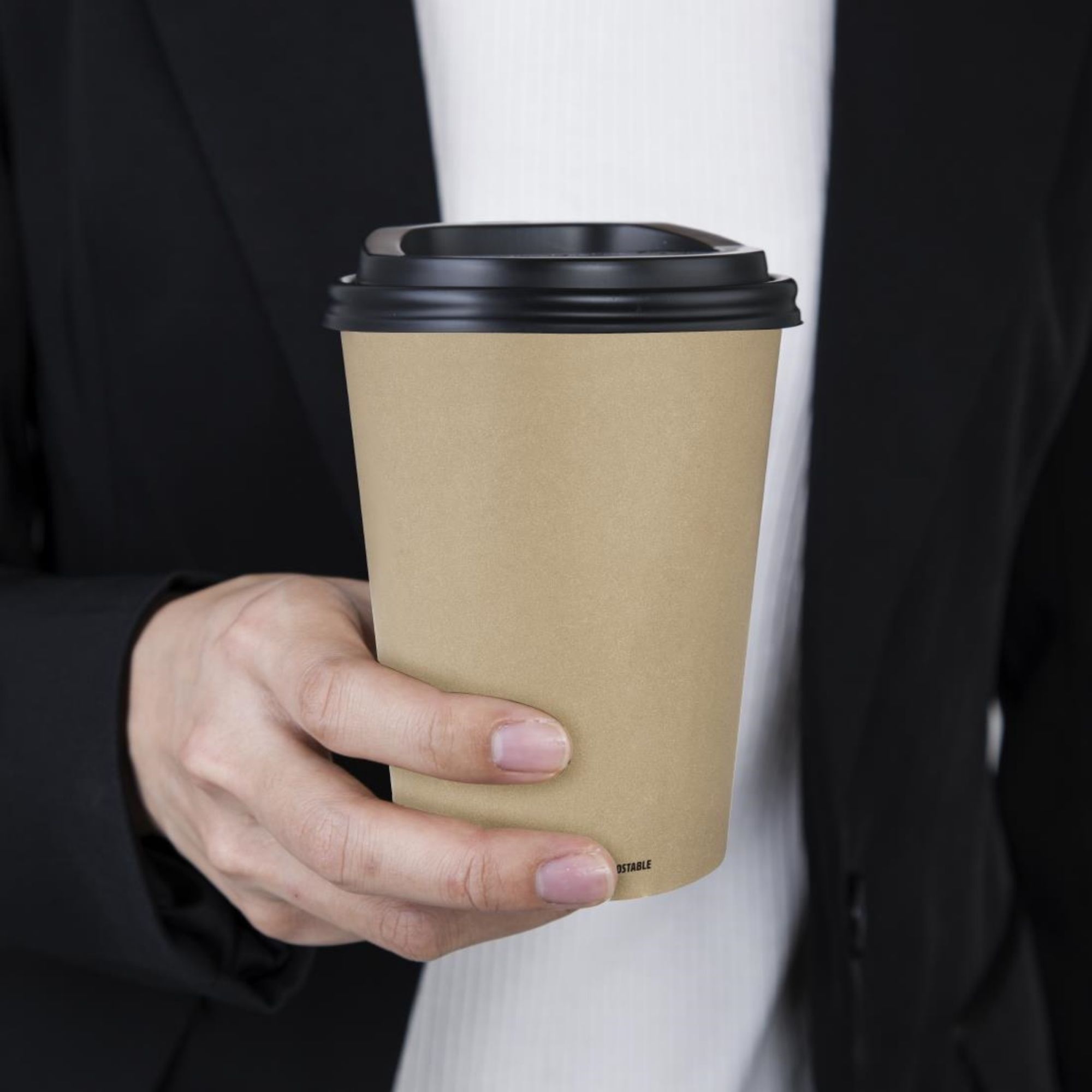 Picture of Fiesta Compostable Coffee Cups Single Wall 12oz (50 Pack)