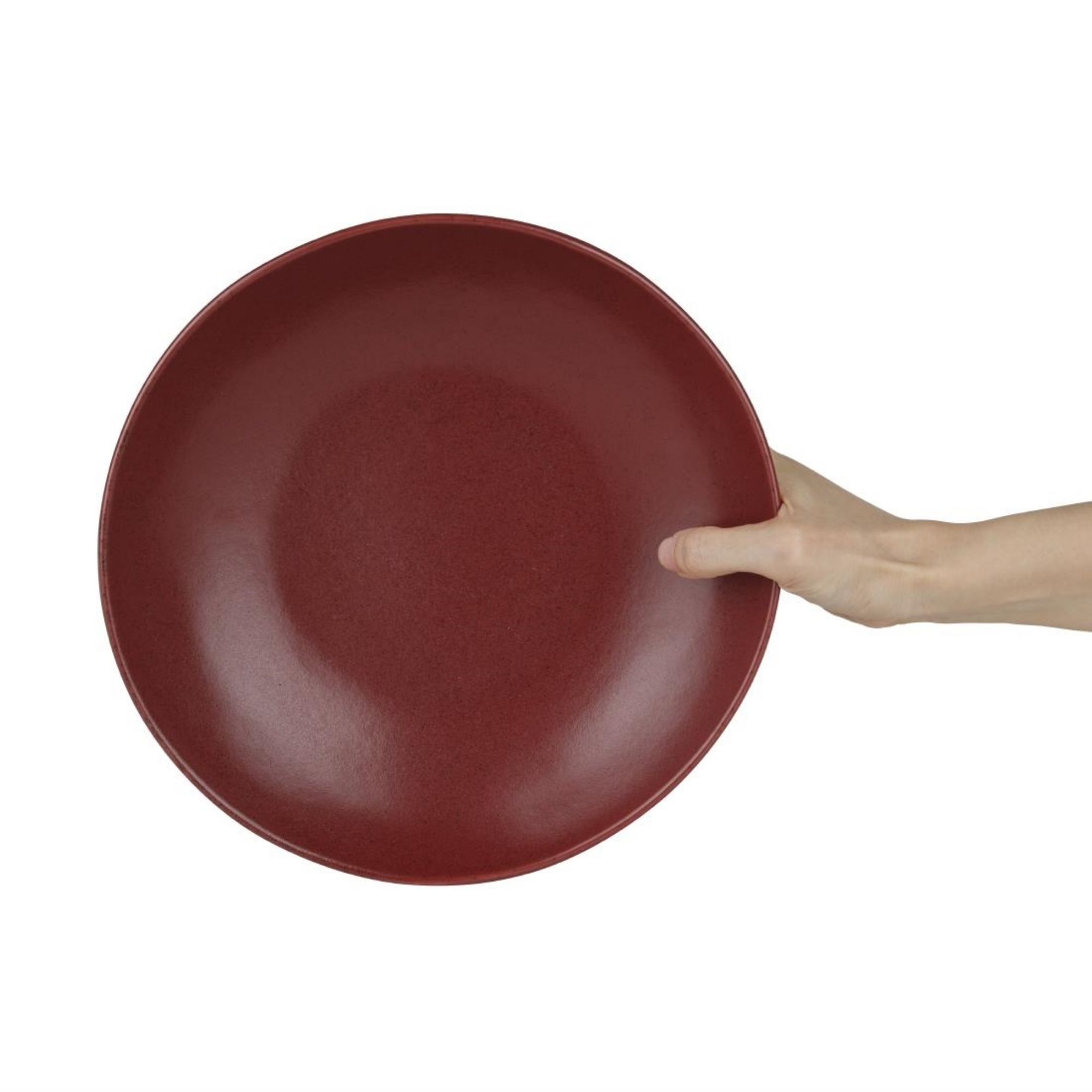 Picture of Olympia Build-a-Bowls Flat Bowls Red 250mm (4 Pack)