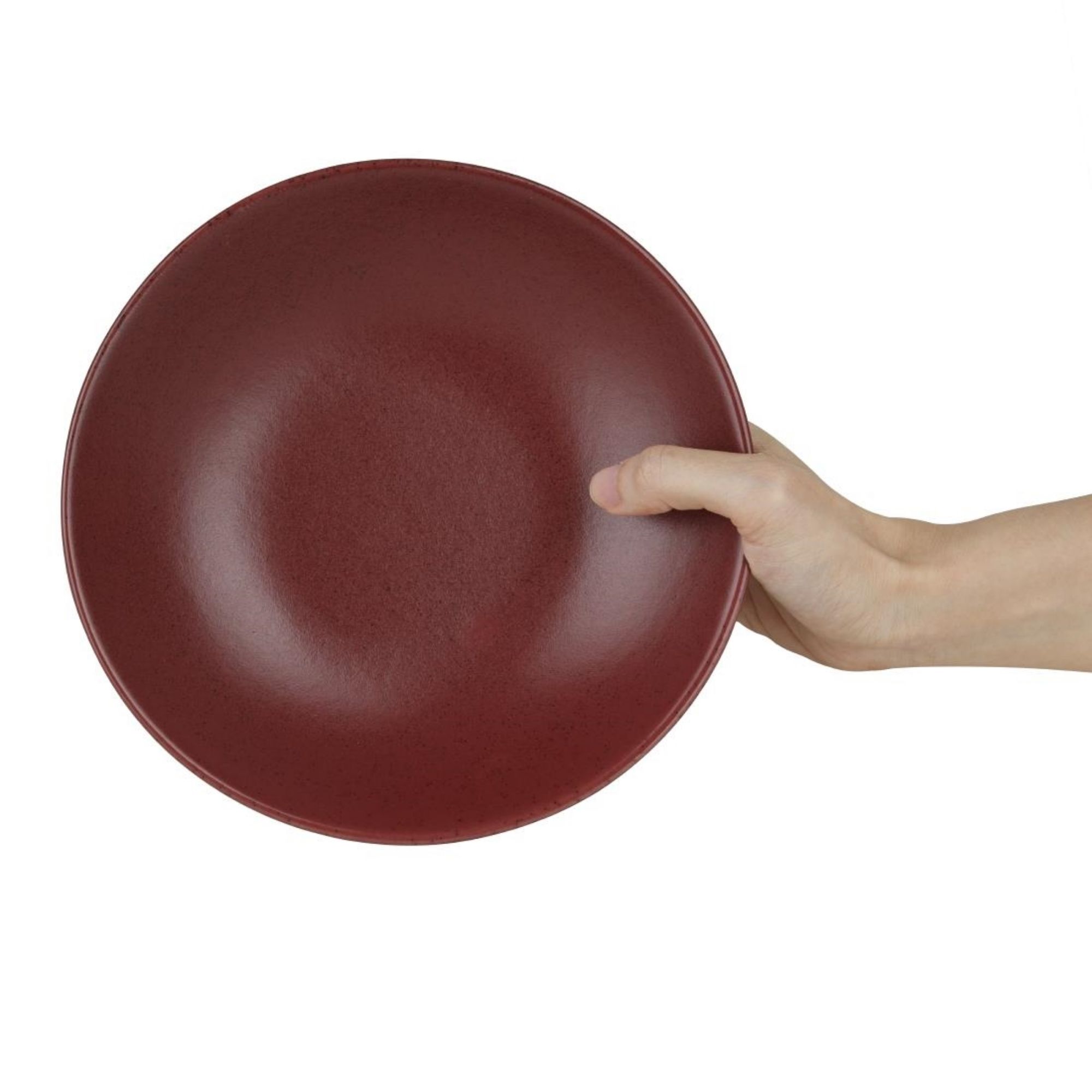 Picture of Olympia Build-a-Bowls Flat Bowls Red 195mm (6 Pack)