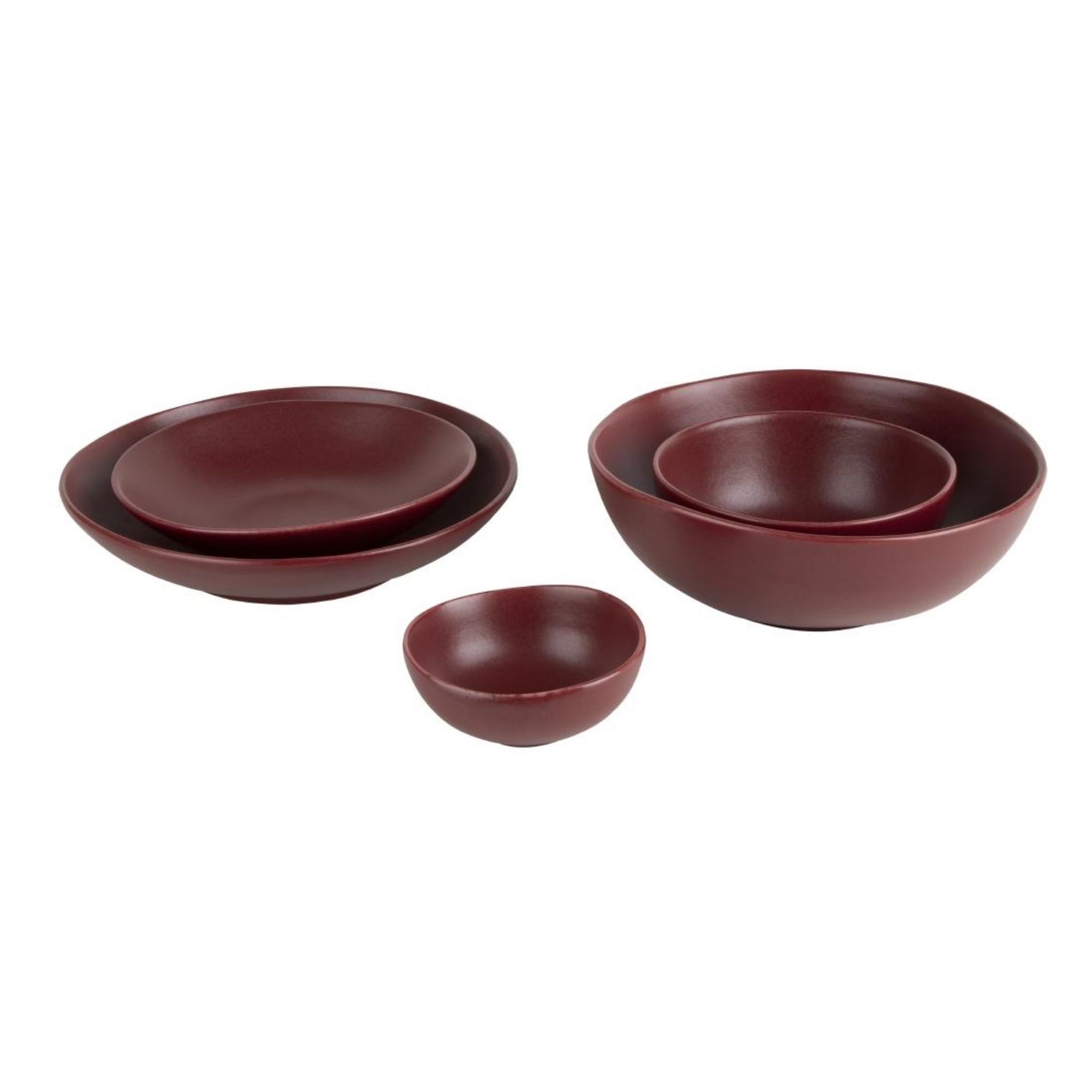 Picture of Olympia Build-a-Bowls Flat Bowls Red 195mm (6 Pack)