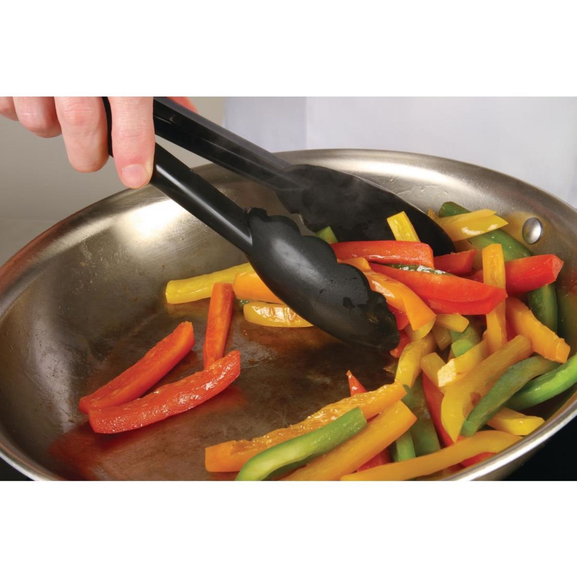 Picture of Mercer Culinary Hells Tools Utility Tongs Black 240mm