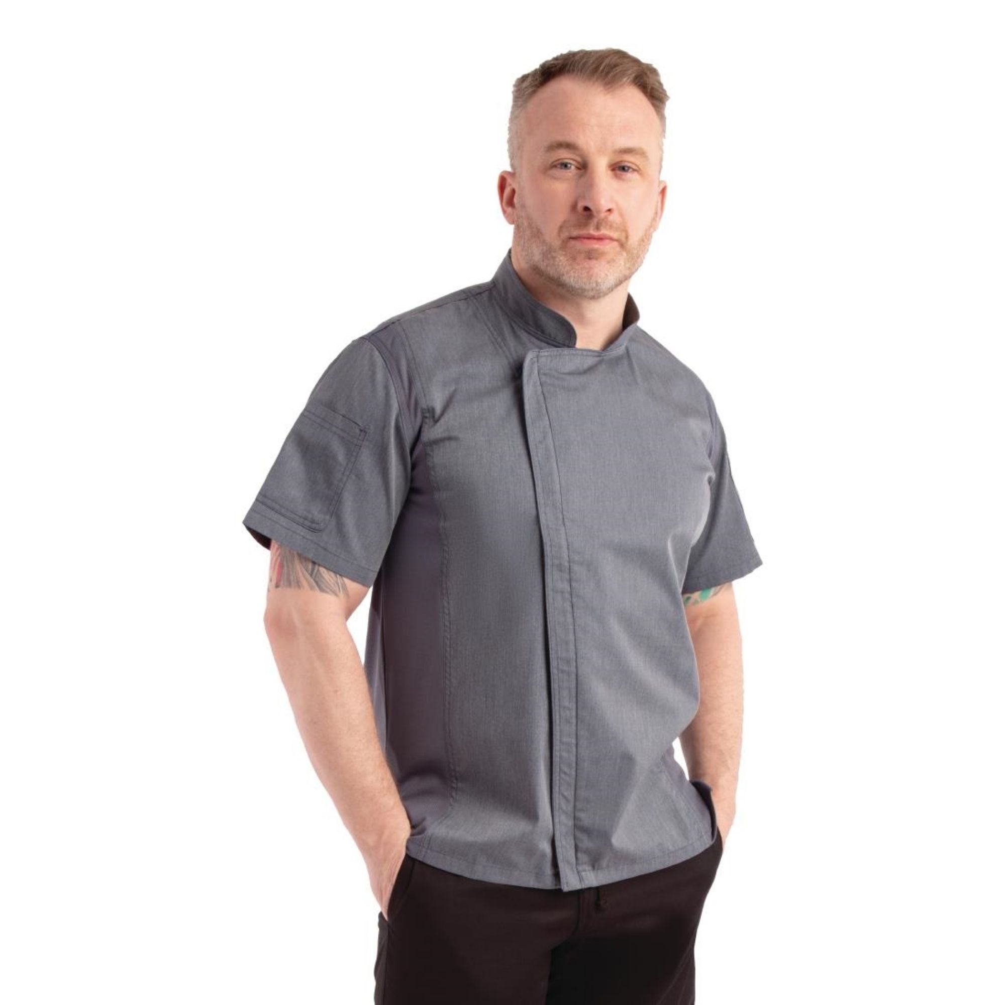 Picture of Chef Works Springfield Unisex Chef Jacket Ink Blue S