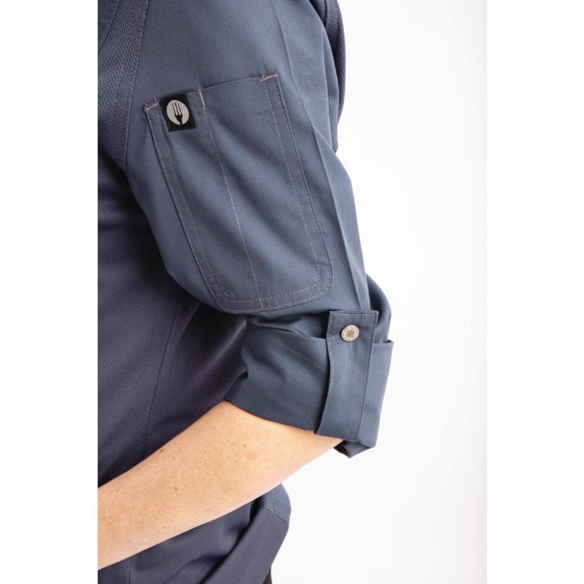 Picture of Chef Works Hartford Womens Chef Jacket Blue 2XL