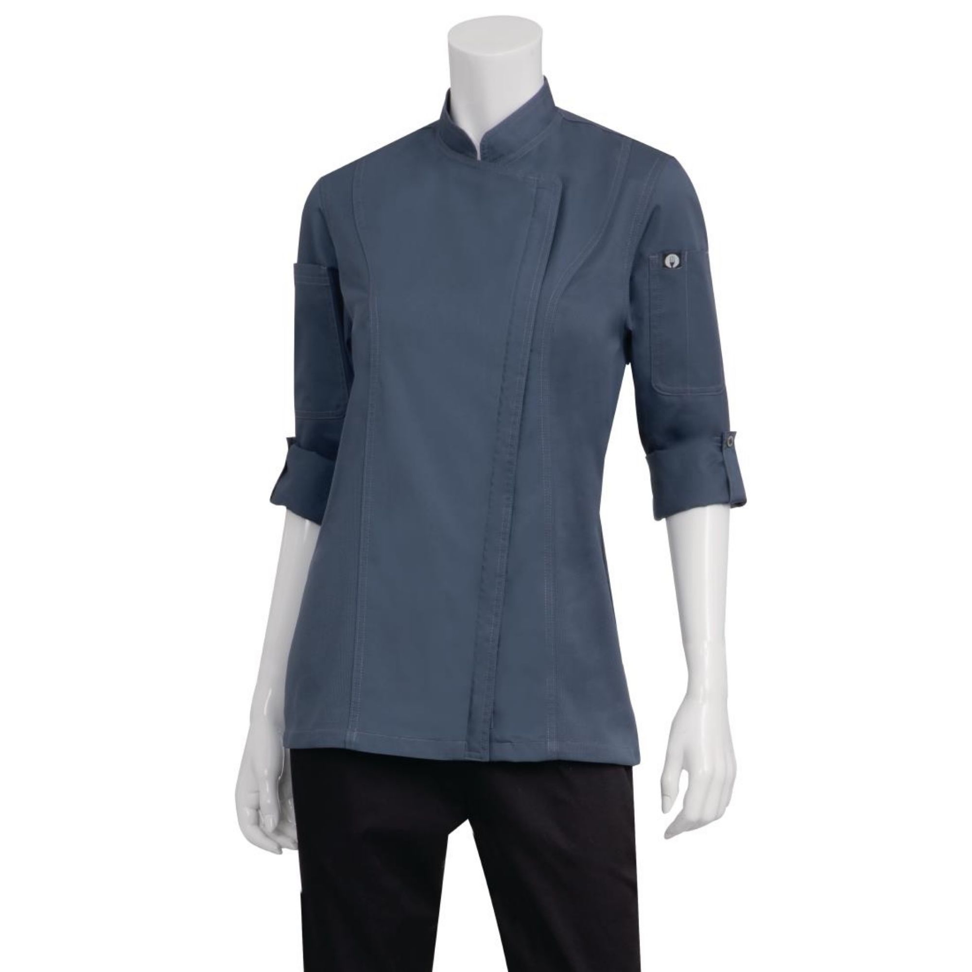 Picture of Chef Works Hartford Womens Chef Jacket Blue M