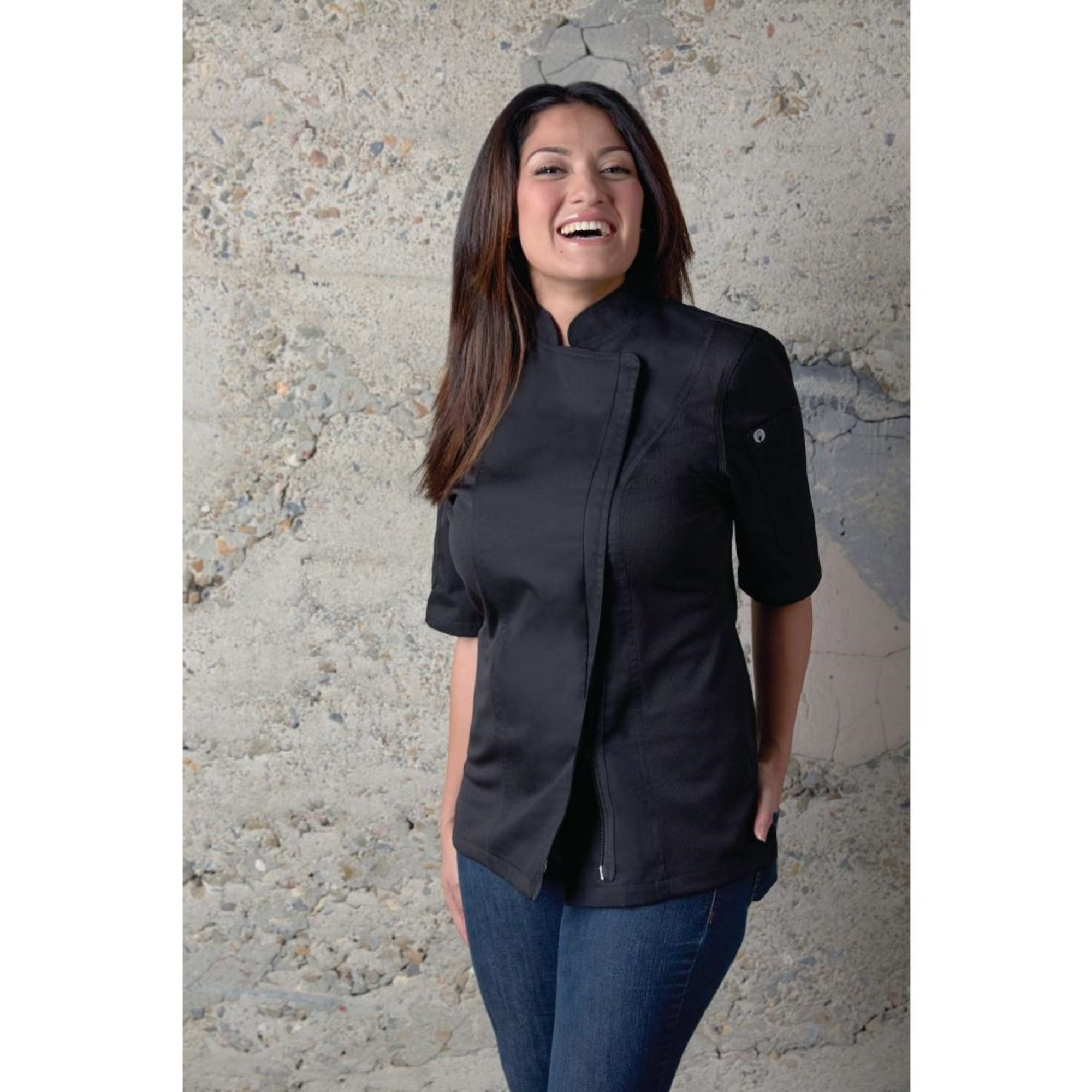 Picture of Chef Works Springfield Womens Chef Jacket Black XL