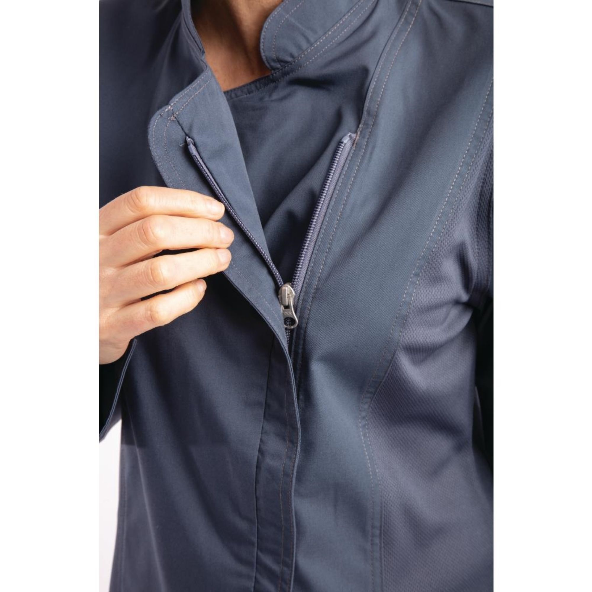 Picture of Chef Works Hartford Womens Chef Jacket Blue 2XL