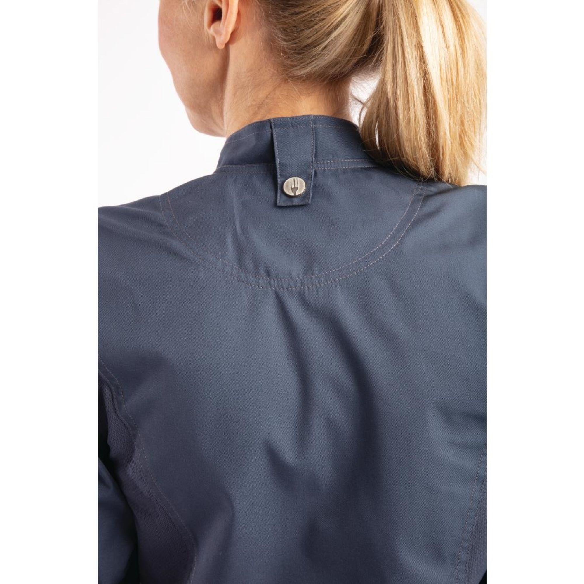 Picture of Chef Works Hartford Womens Chef Jacket Blue XL