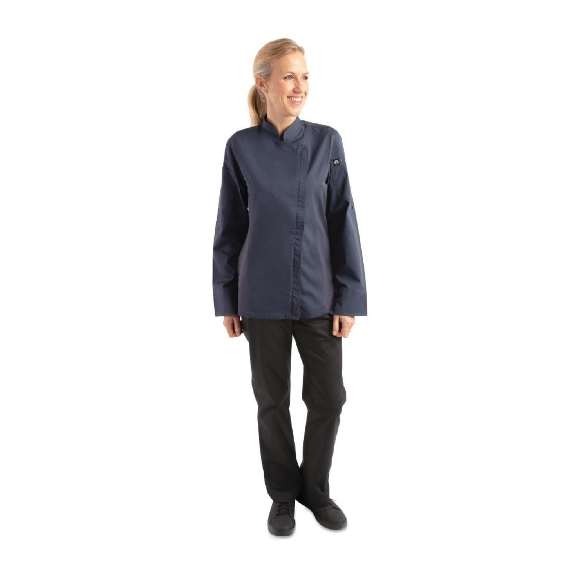 Picture of Chef Works Hartford Womens Chef Jacket Blue S