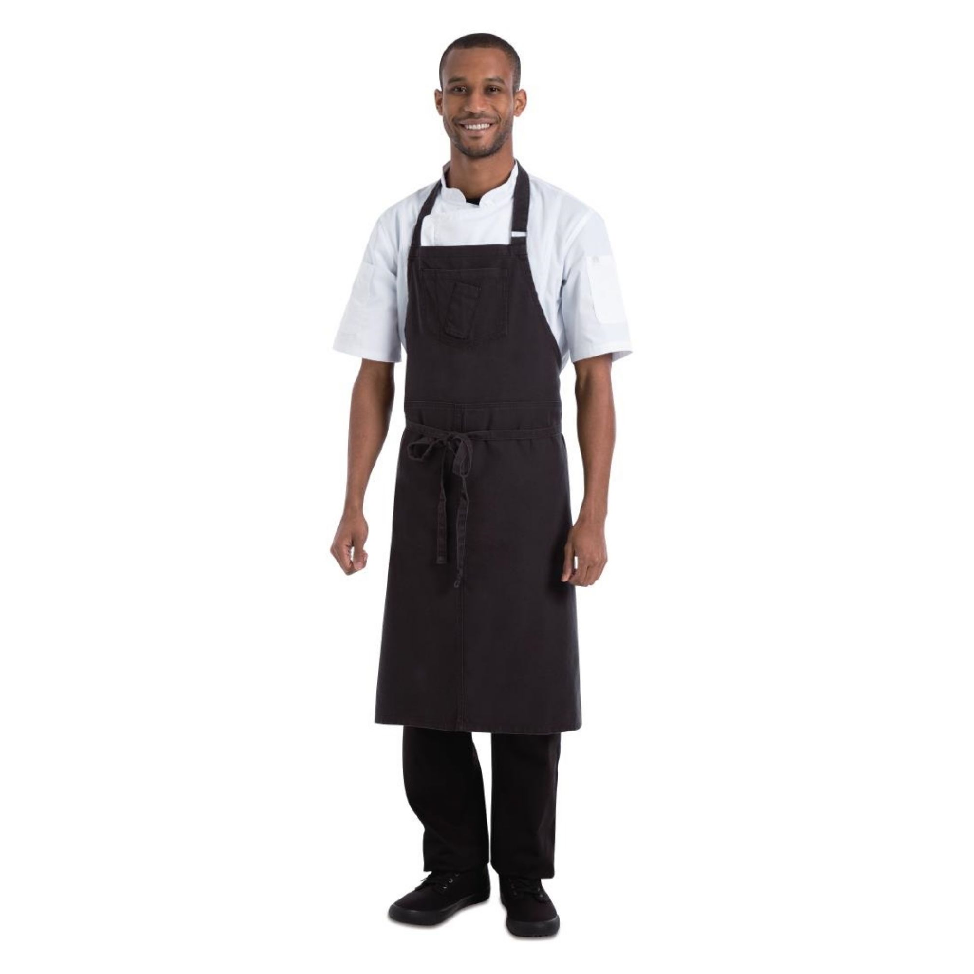 Picture of Chef Works Urban Rockford Wide Bib Apron Steel Grey