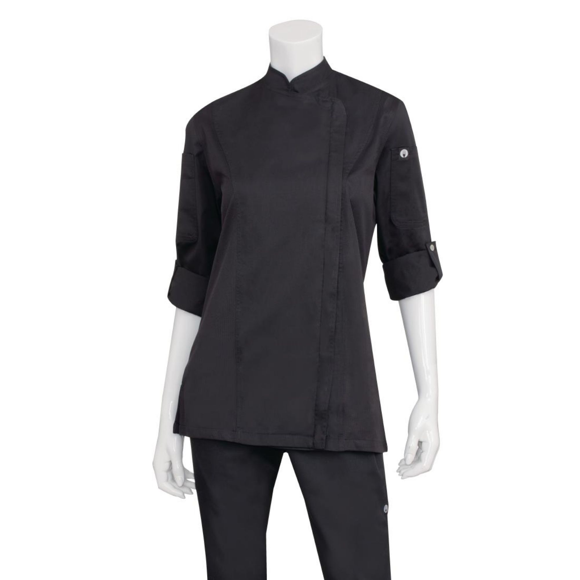 Picture of Chef Works Hartford Womens Chef Jacket Black XL