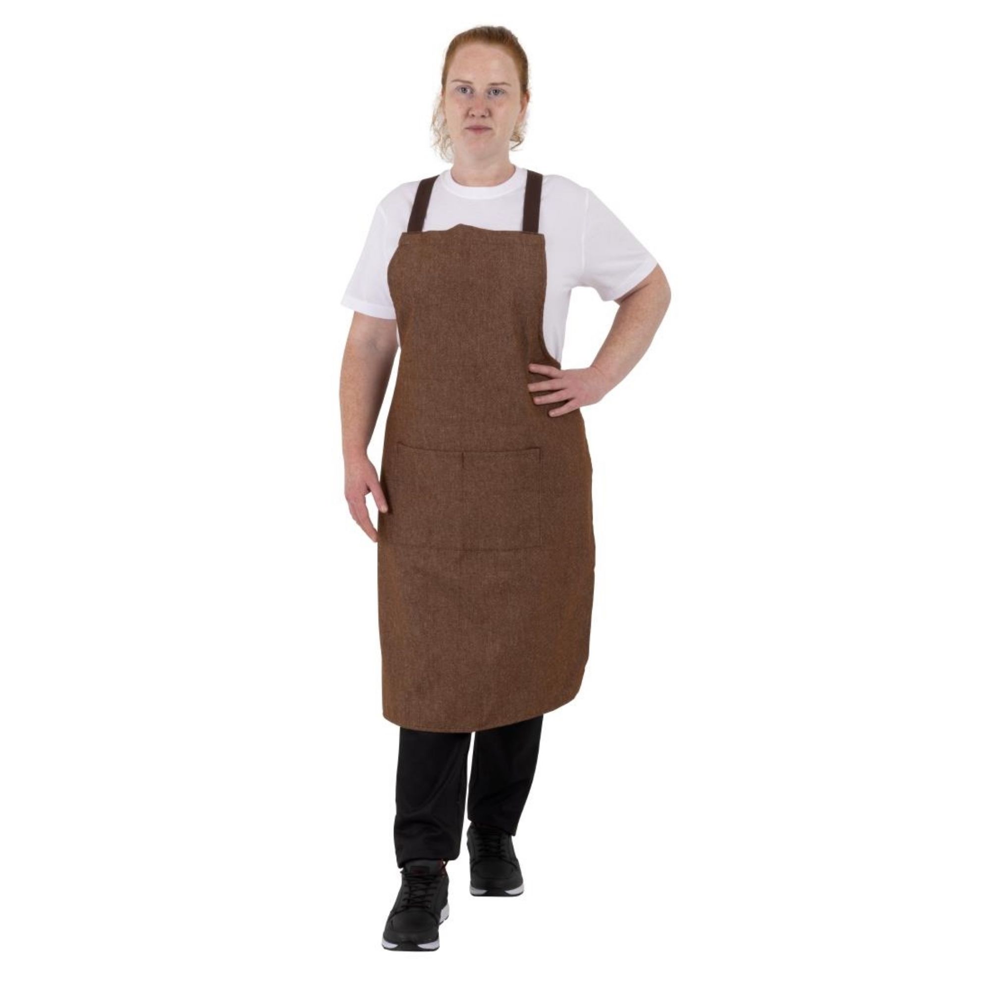 Picture of Southside Denim Cross-Back Bib Apron Tan