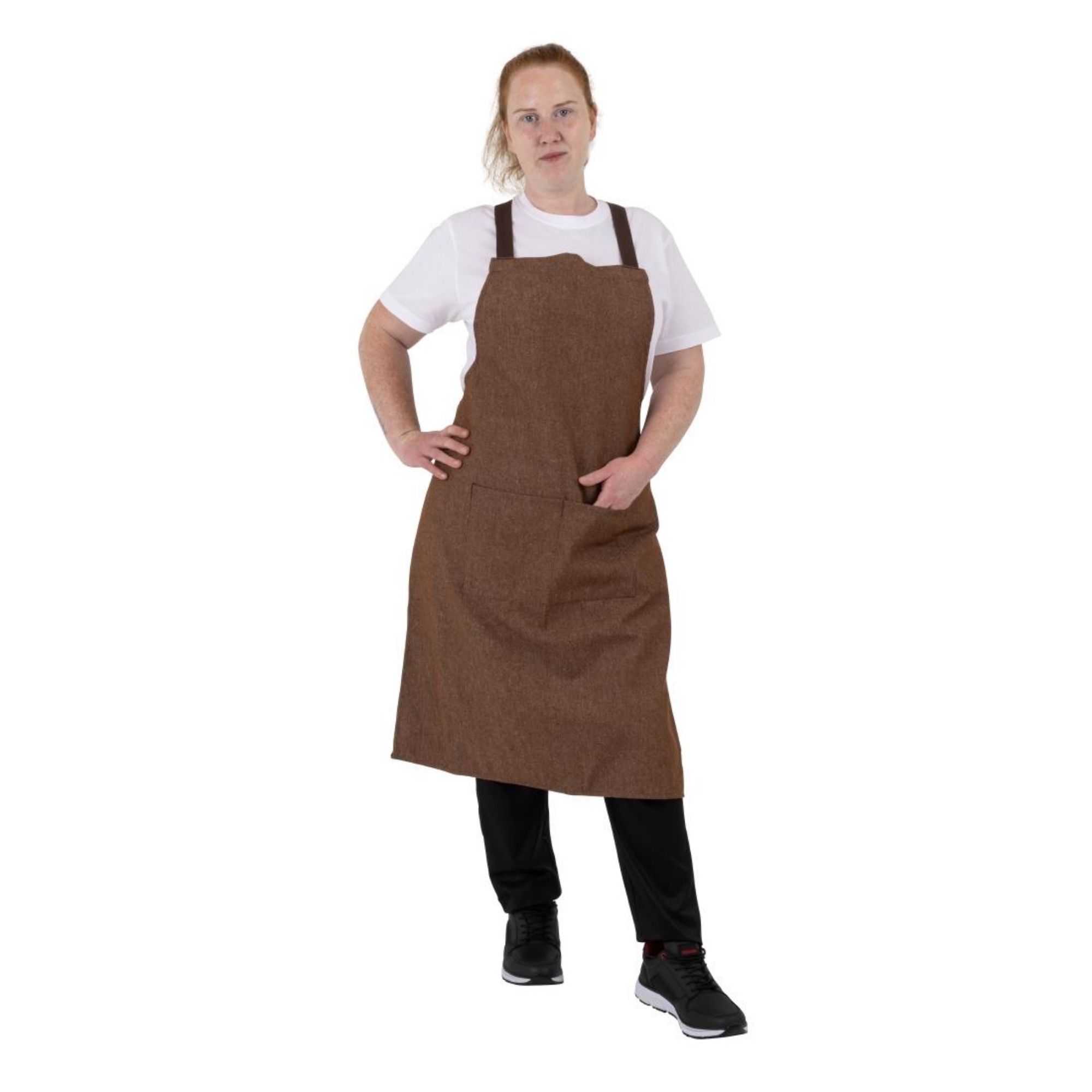 Picture of Southside Denim Cross-Back Bib Apron Tan