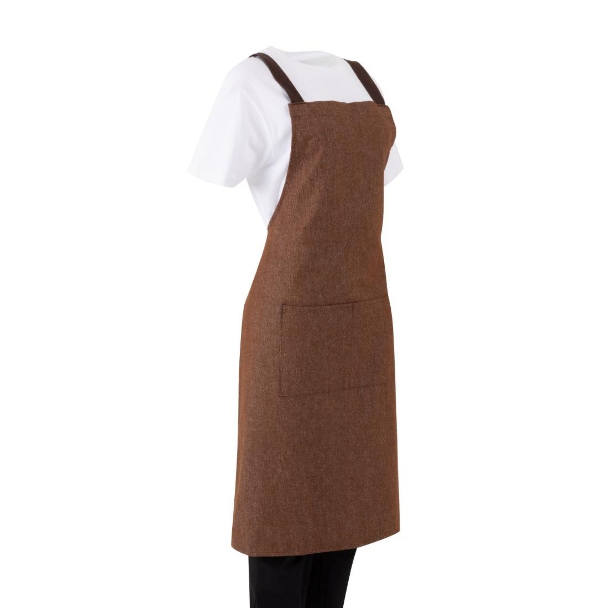 Picture of Southside Denim Cross-Back Bib Apron Tan