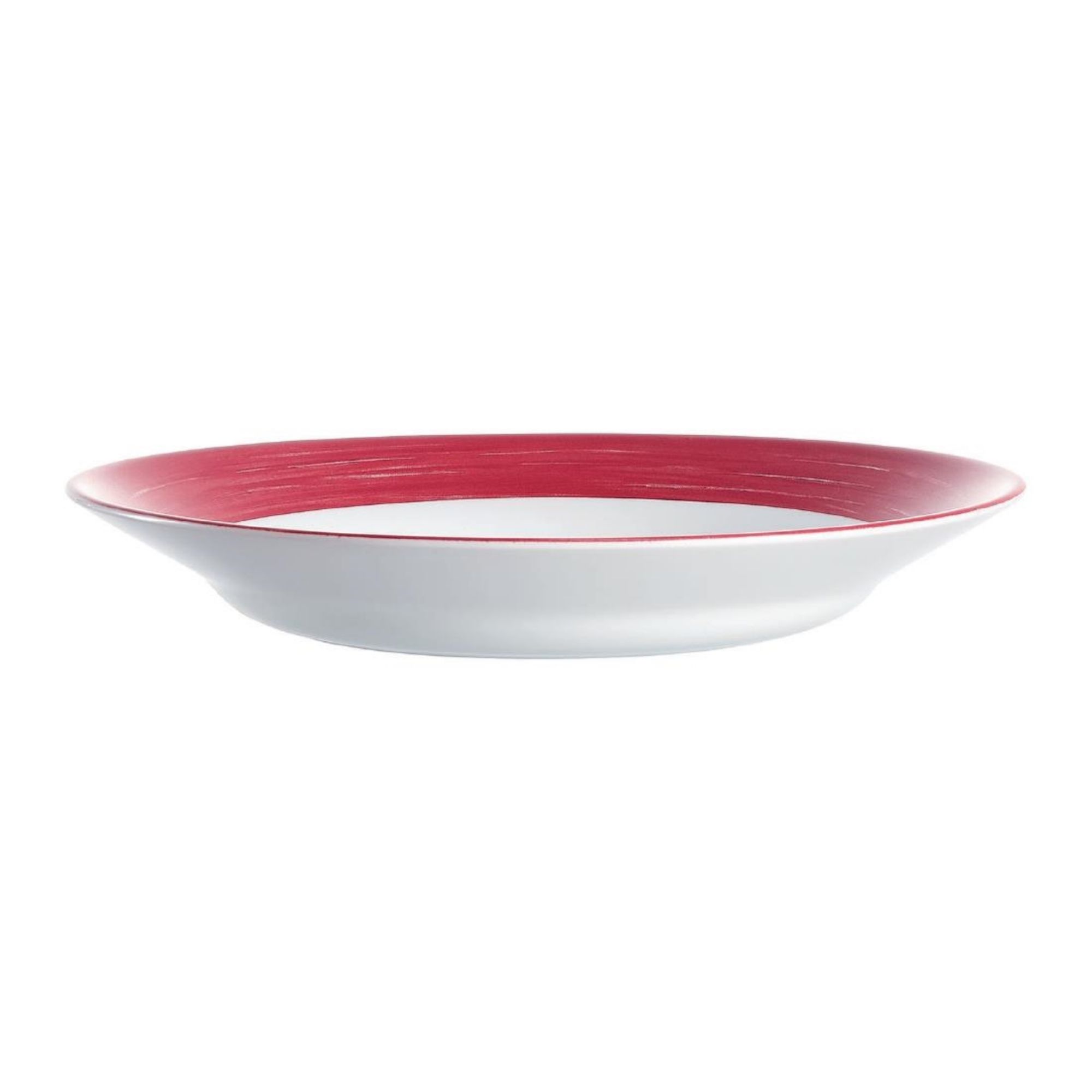 Picture of Arcoroc Brush Soup Plates Cherry Red 225mm (12 Pack)