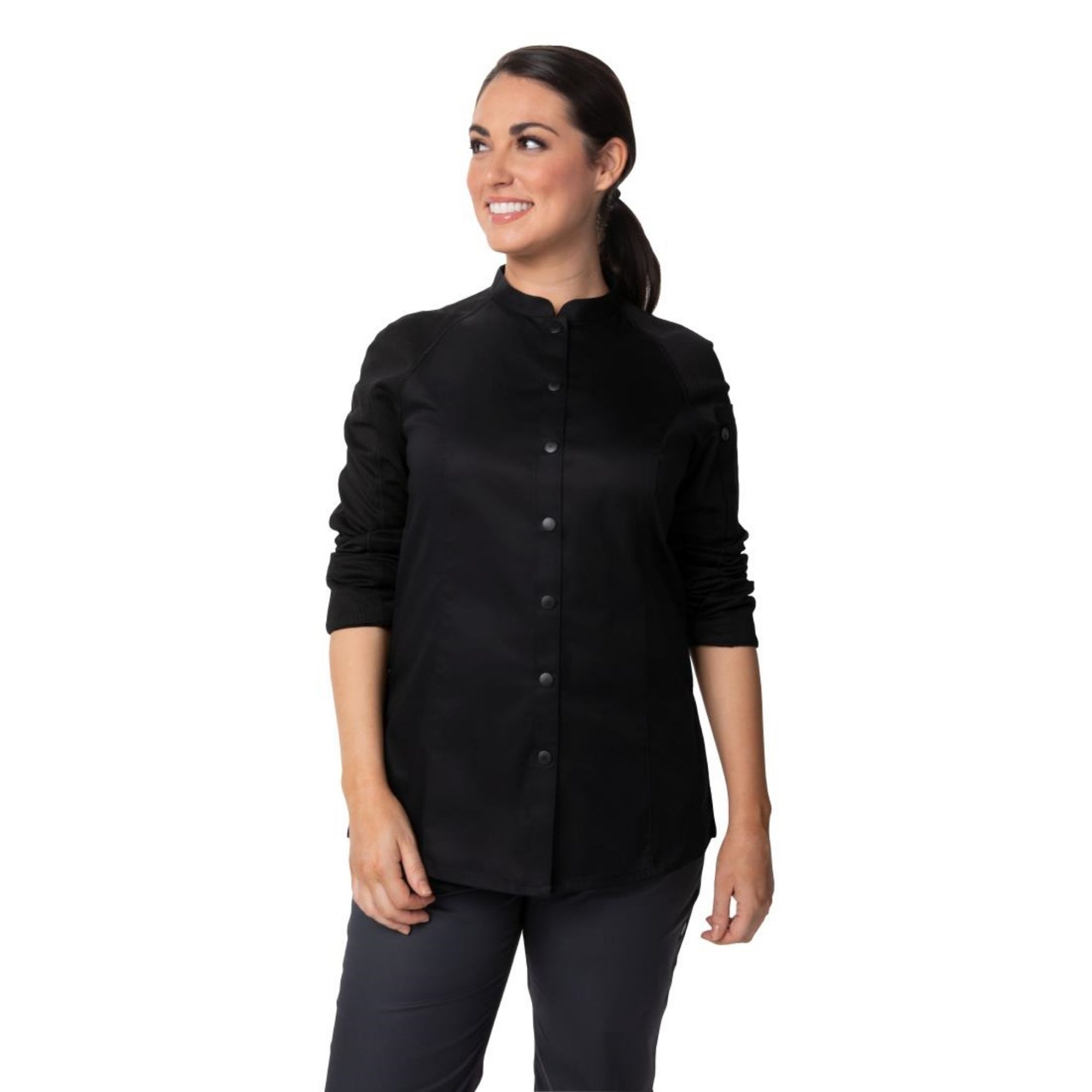 Picture of Chef Works Tulum Sustainable Unisex Chef Jacket Black 2XL