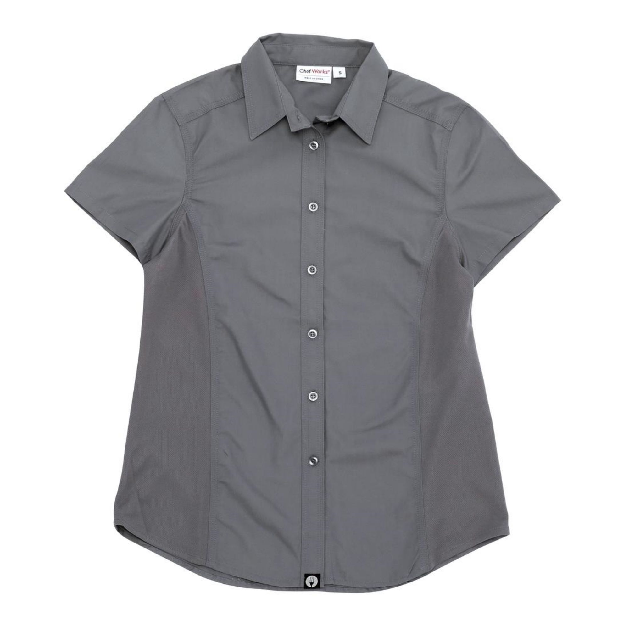 Picture of Chef Works Womens Grey Cool Vent Chef Shirt 2XL