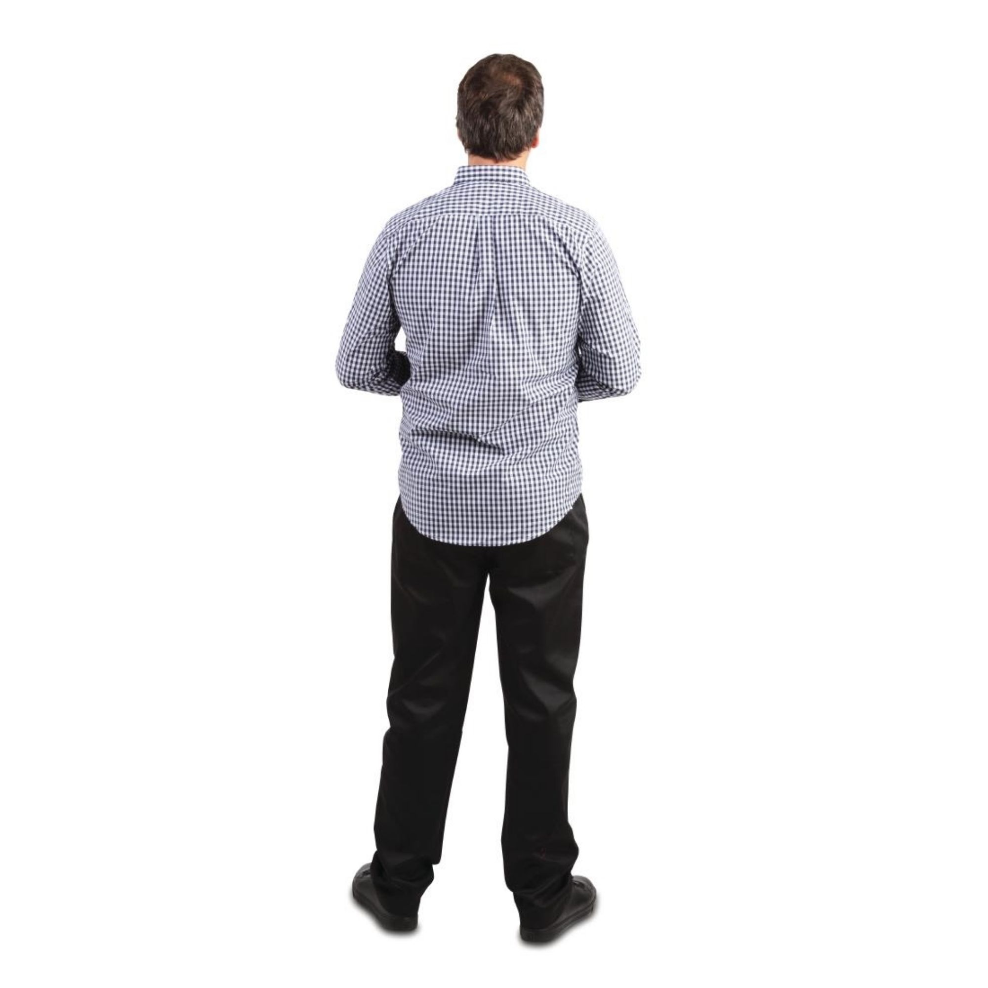 Picture of Chef Works Mens Gingham Shirt Black L