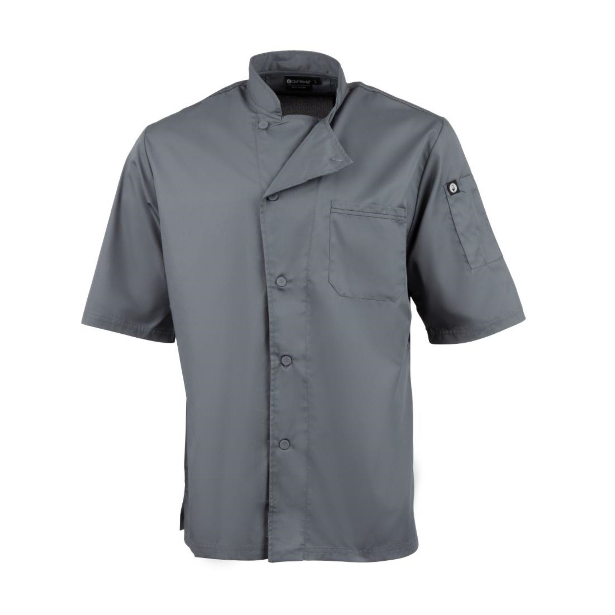 Picture of Chef Works Valais Signature Series Unisex Chef Jacket Grey 2XL