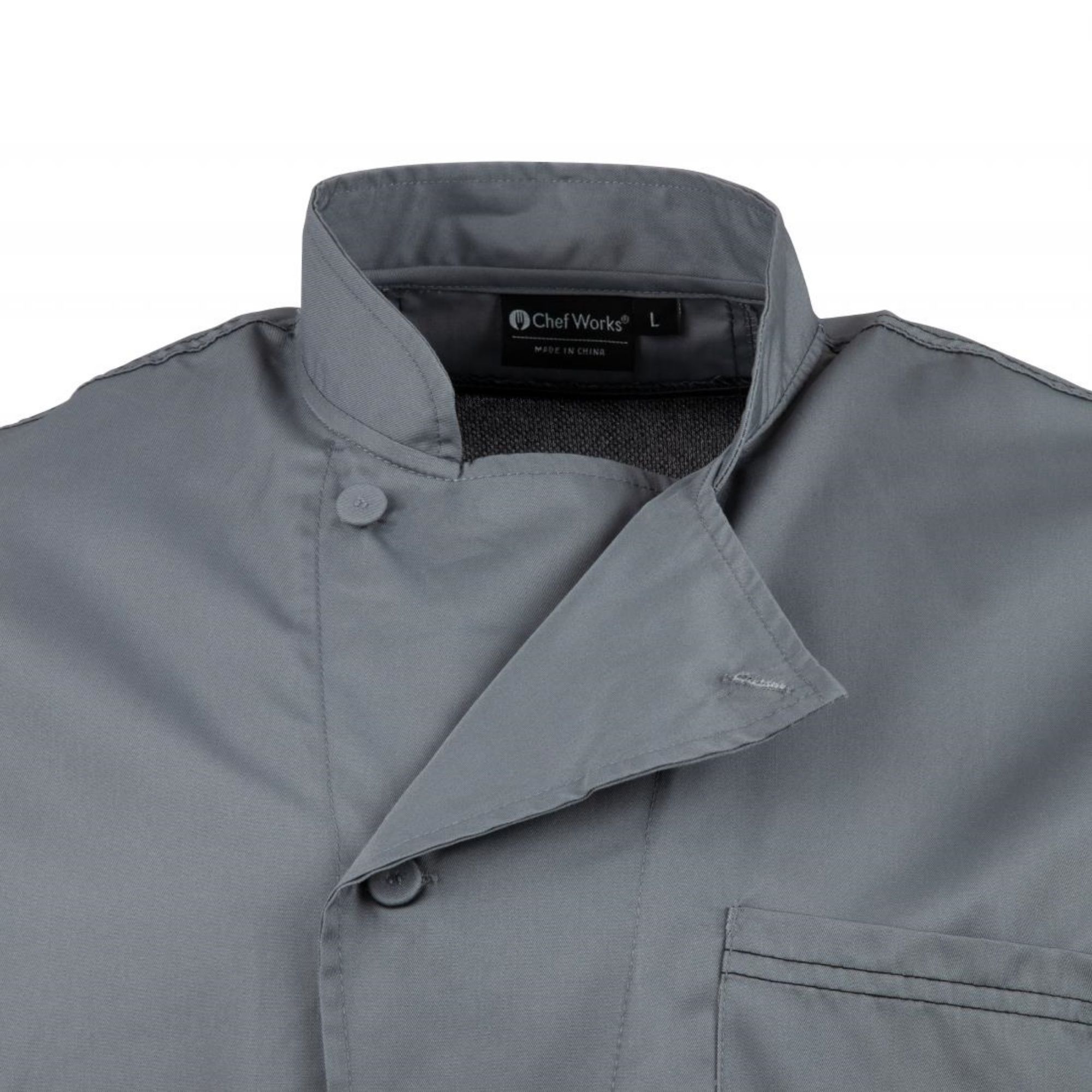 Picture of Chef Works Valais Signature Series Unisex Chef Jacket Grey 2XL