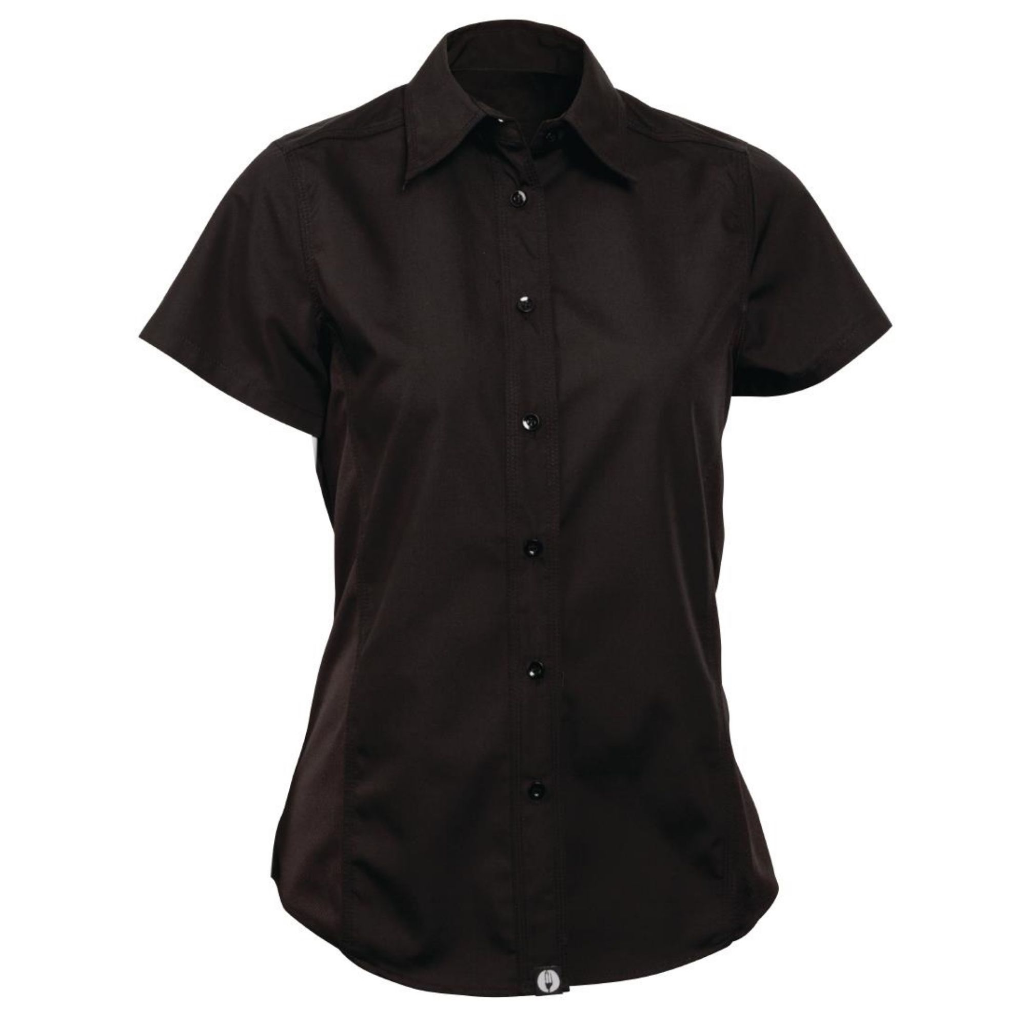 Picture of Chef Works Womens Cool Vent Chefs Shirt Black 2XL