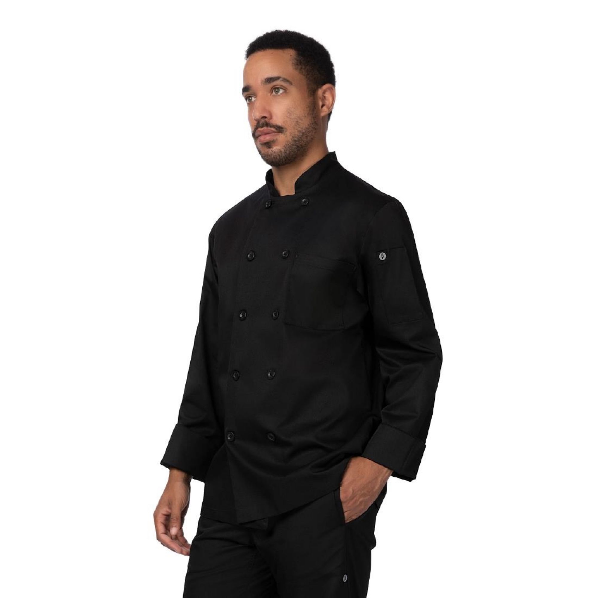 Picture of Chef Works Le Mans Recycled Unisex Chef Jacket Black M