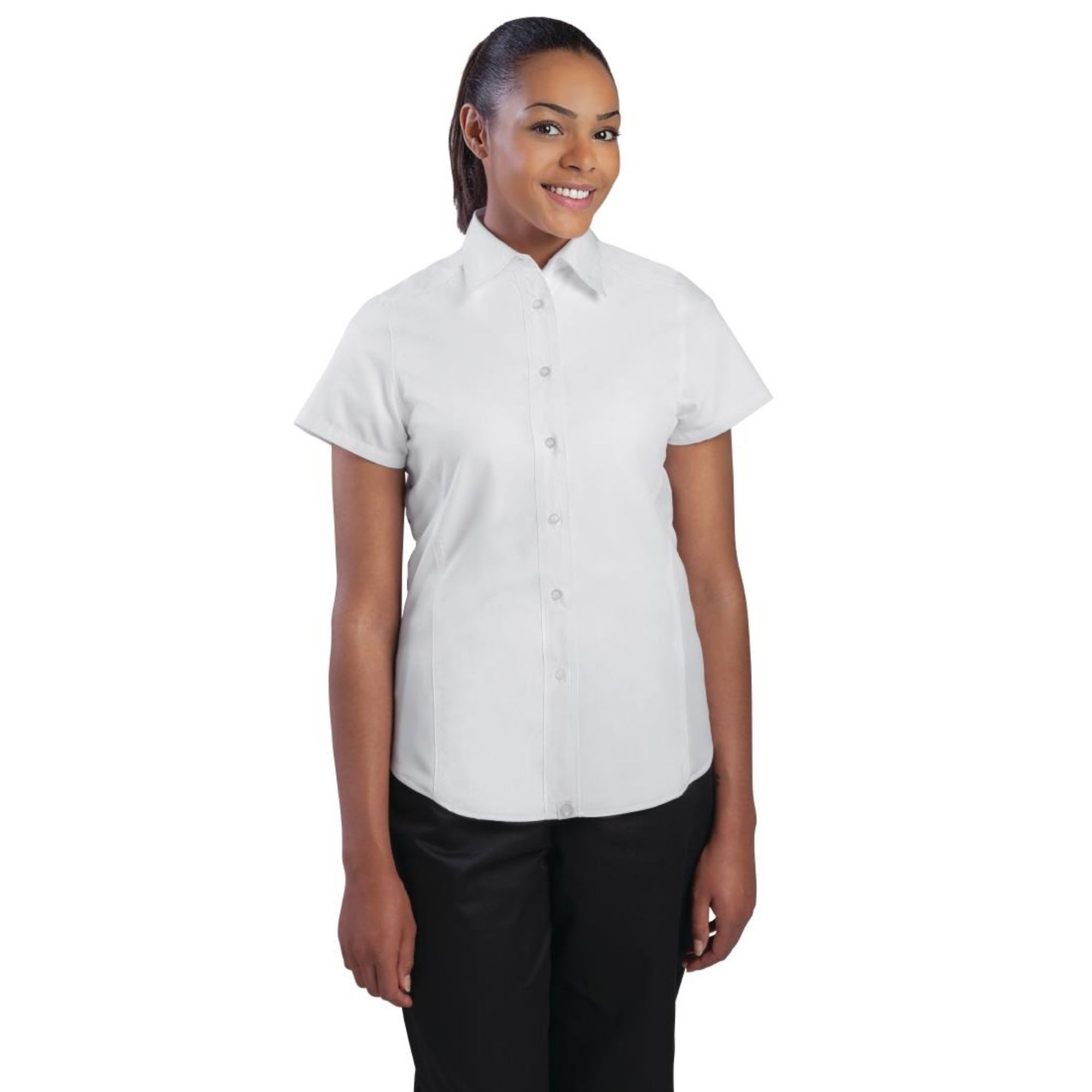 Picture of Chef Works Womens Cool Vent Chefs Shirt White S