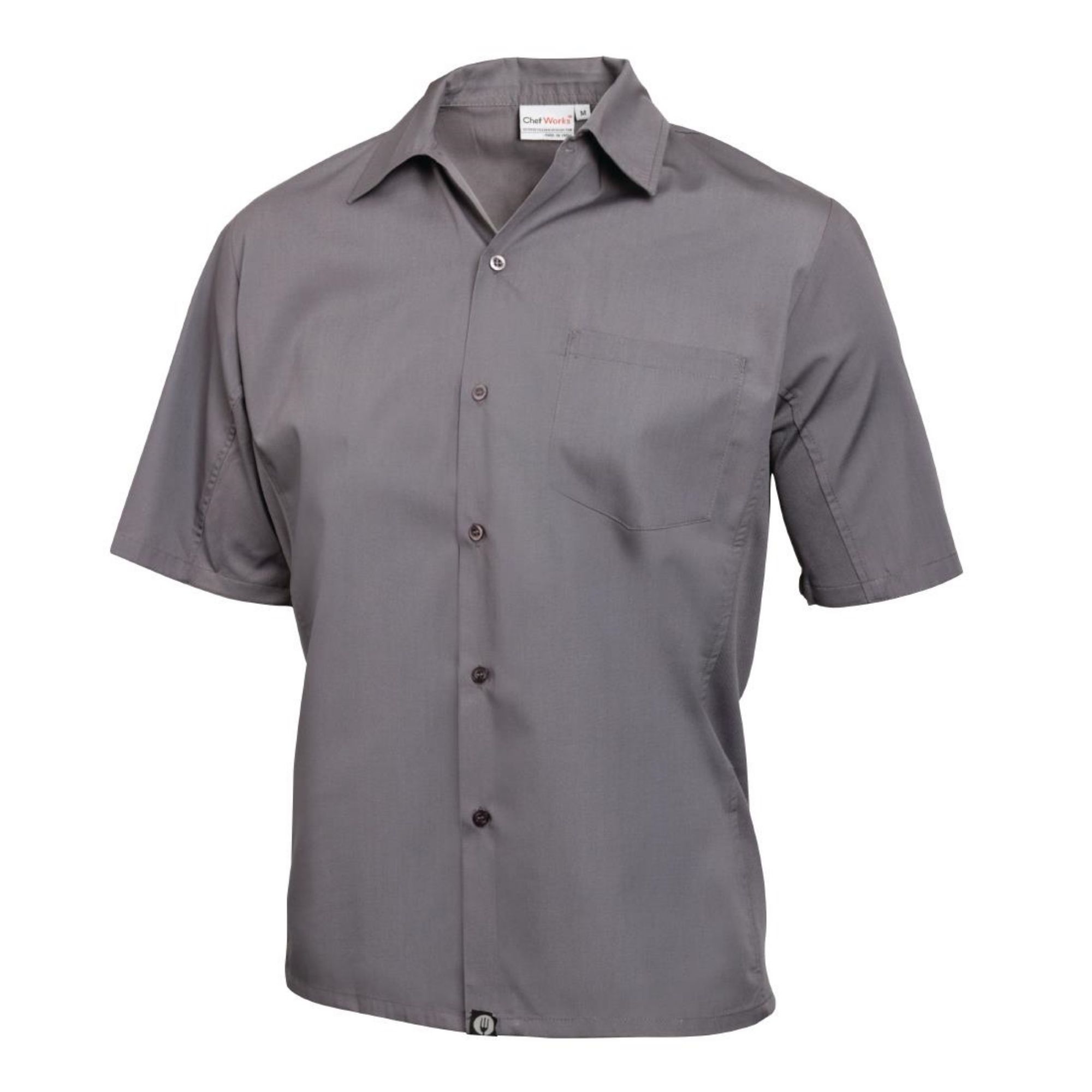 Picture of Chef Works Unisex Cool Vent Chefs Shirt Grey XL