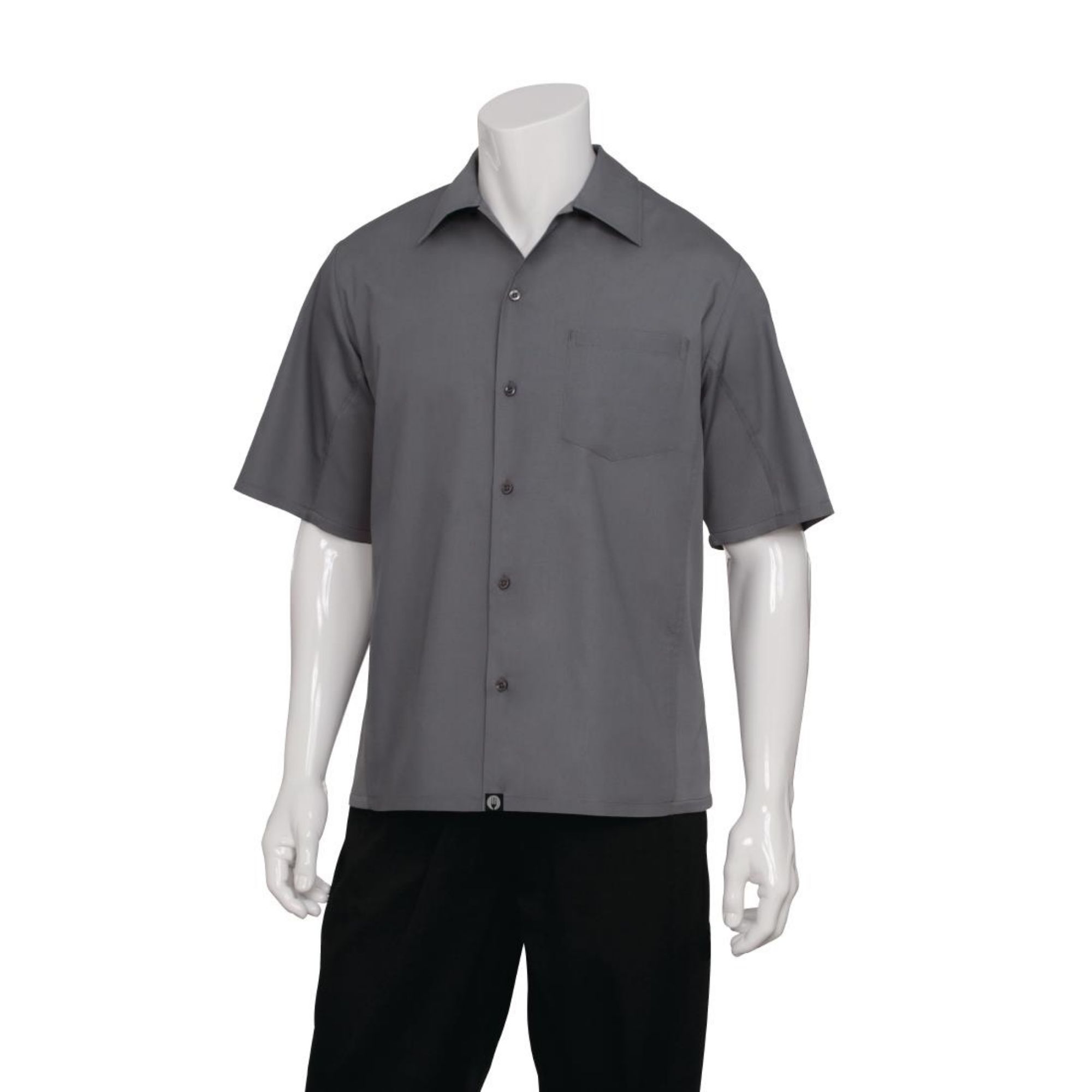 Picture of Chef Works Unisex Cool Vent Chef Shirt Grey XS
