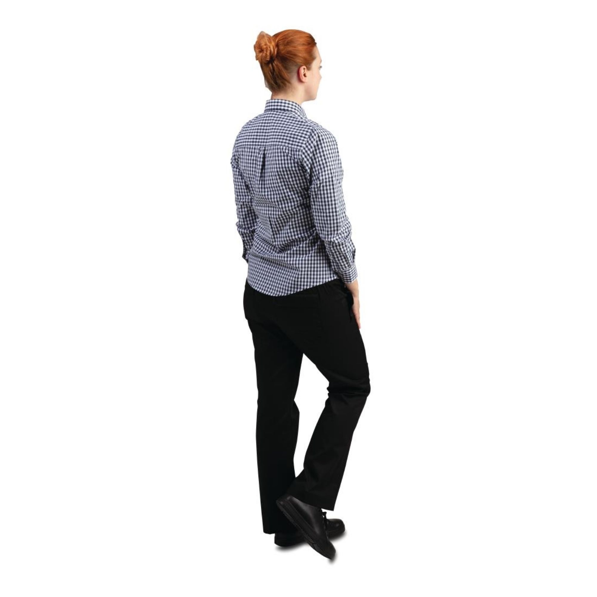 Picture of Chef Works Womens Gingham Shirt Black L
