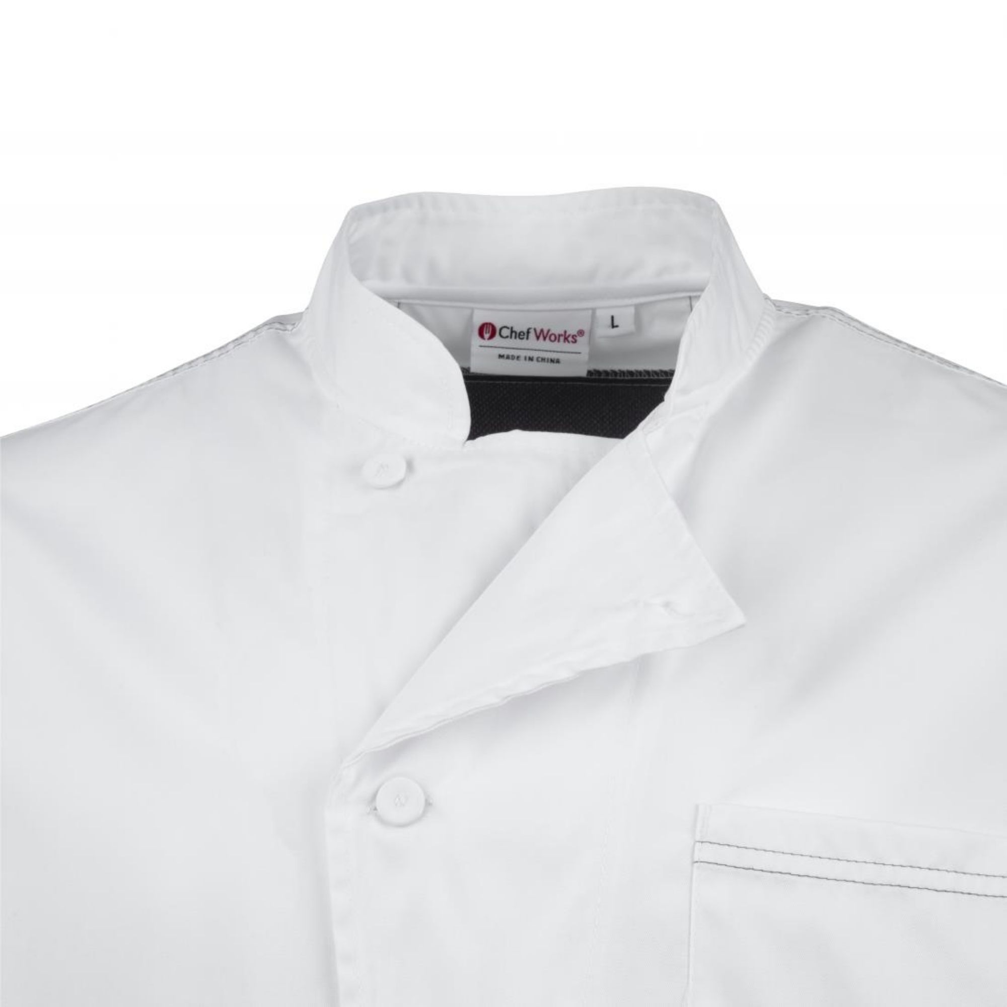 Picture of Chef Works Valais Unisex Chef Jacket White with Grey 2XL