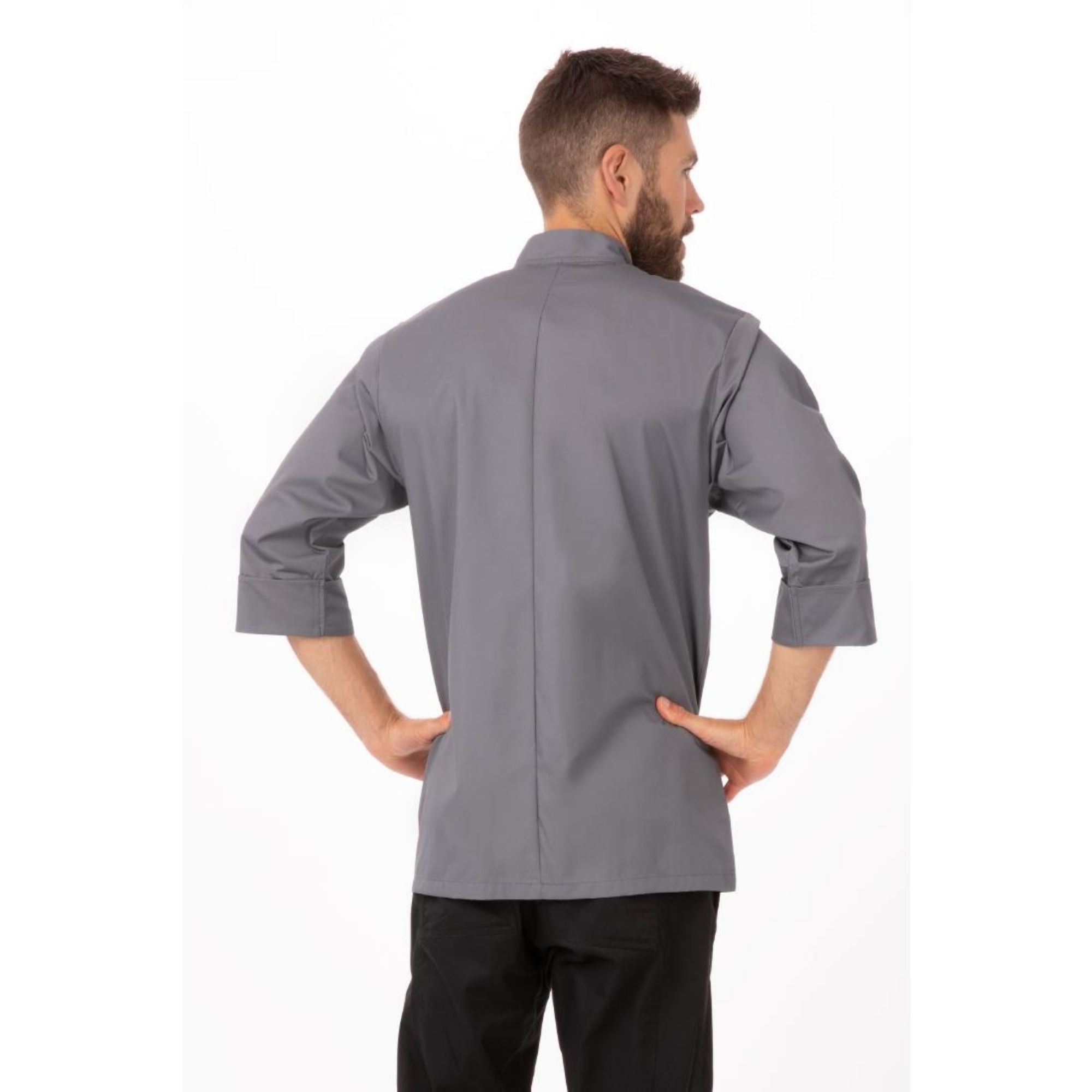 Picture of Colour By Chef Works Unisex Chef Jacket Grey 3XL