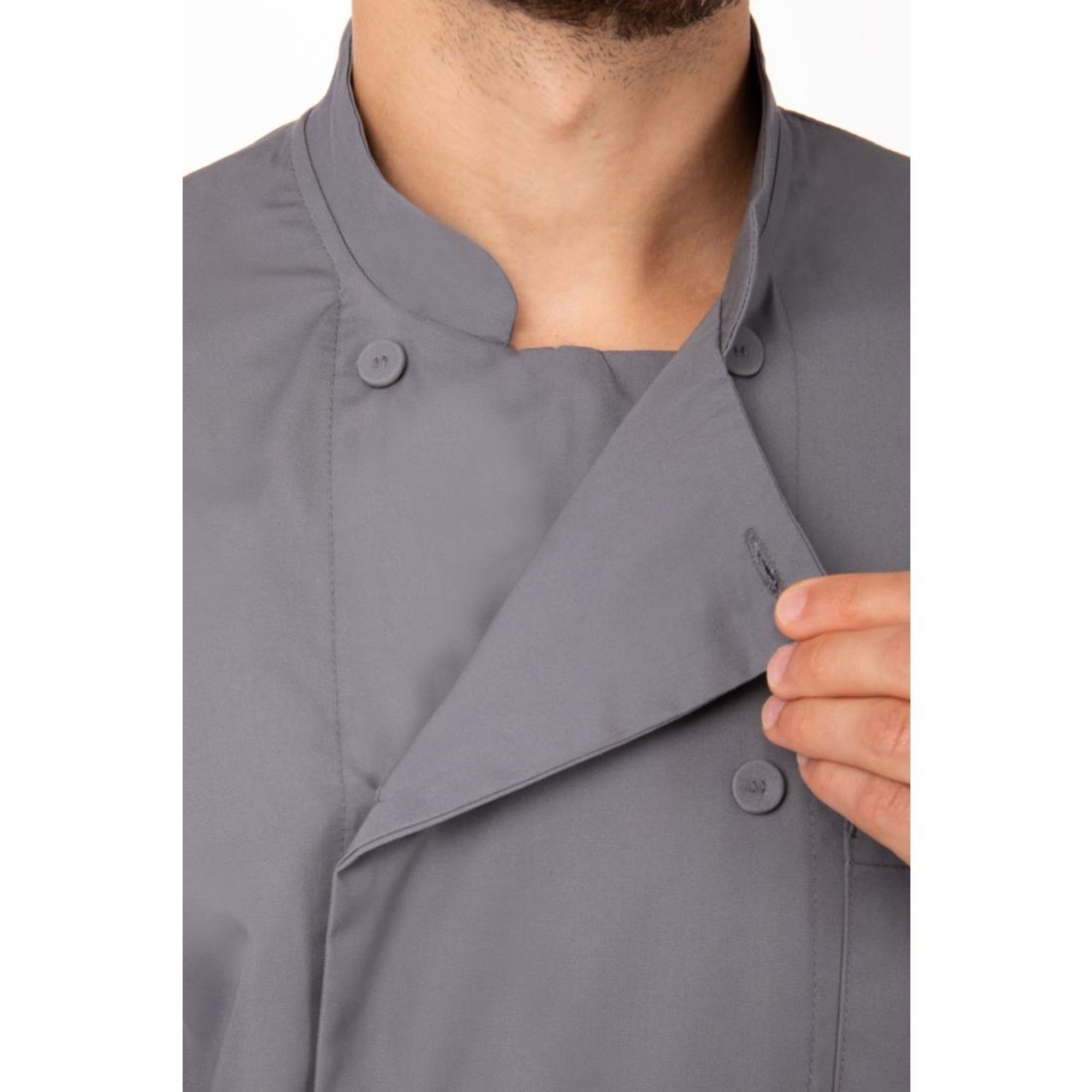 Picture of Colour By Chef Works Unisex Chef Jacket Grey 3XL