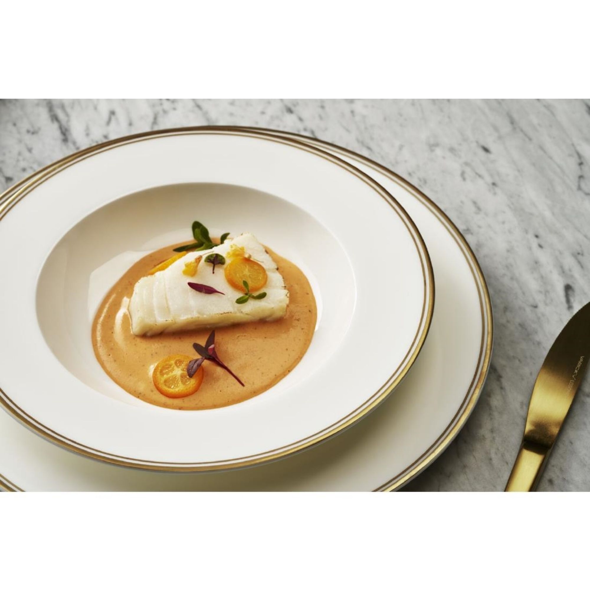 Picture of William Edwards Burnished Gold Classic Tea Saucers 160mm (12 Pack)