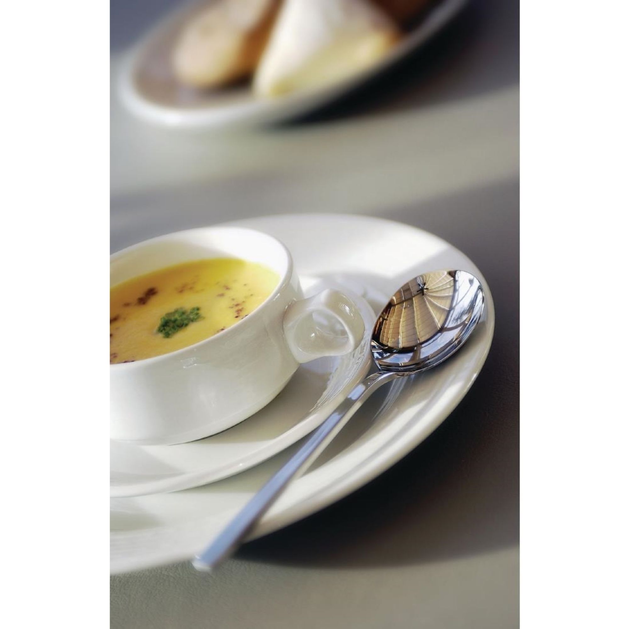 Picture of Steelite Simplicity White Handled Stacking Soup Cups 285ml (36 Pack)