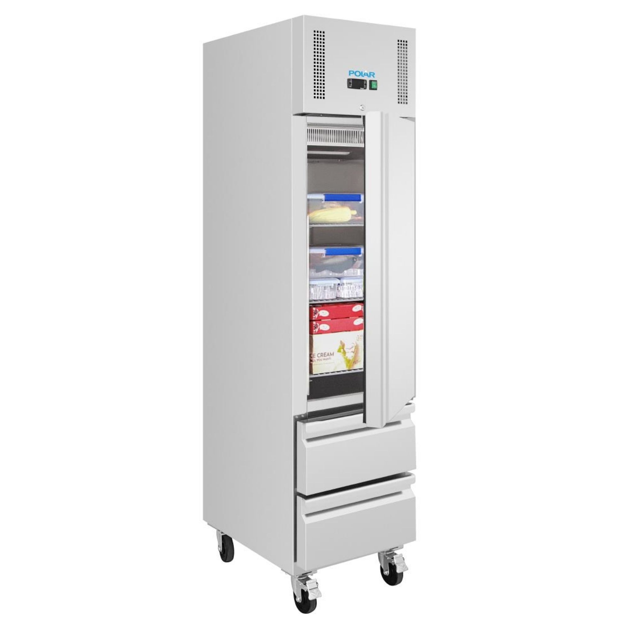 Picture of Polar G-Series Single Door and 2 Drawer Slimline GN Cabinet Freezer 180Ltr