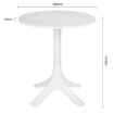 Picture of Bolero Mateo 600mm Round Cafe Table - White