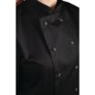 Picture of Whites Vegas Unisex Chef Jackets Short Sleeve Black S (5 Pack)