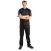 Picture of Whites Vegas Unisex Chef Jackets Short Sleeve Black M (5 Pack)