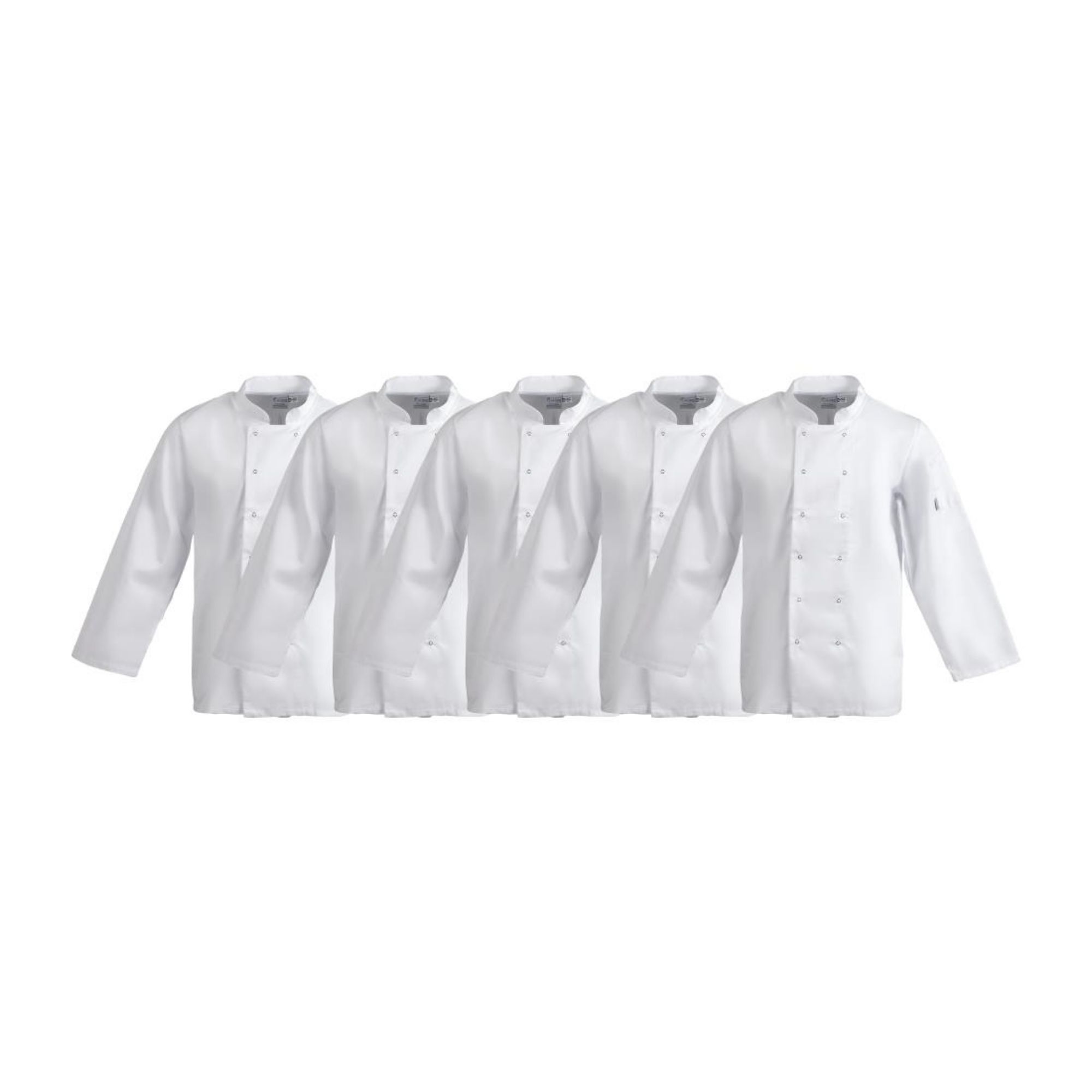 Picture of Whites Vegas Unisex Chef Jackets Long Sleeve White S (5 Pack)