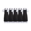 Picture of Whites Bib Aprons Black (5 Pack)