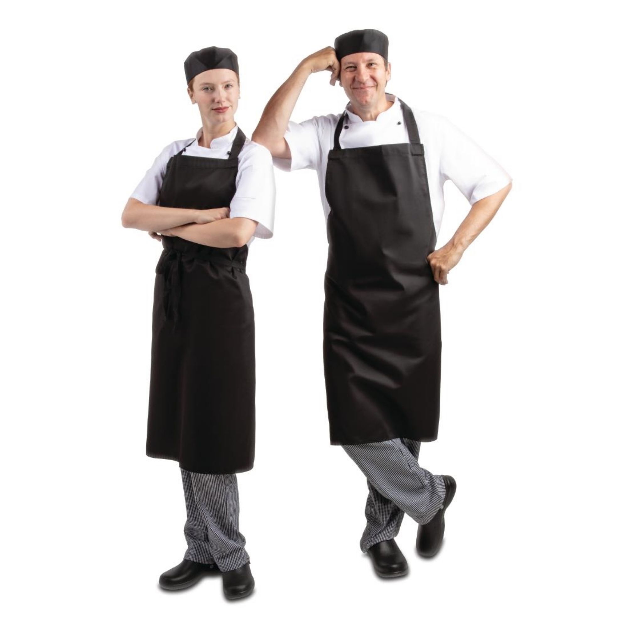 Picture of Whites Bib Aprons Black (5 Pack)