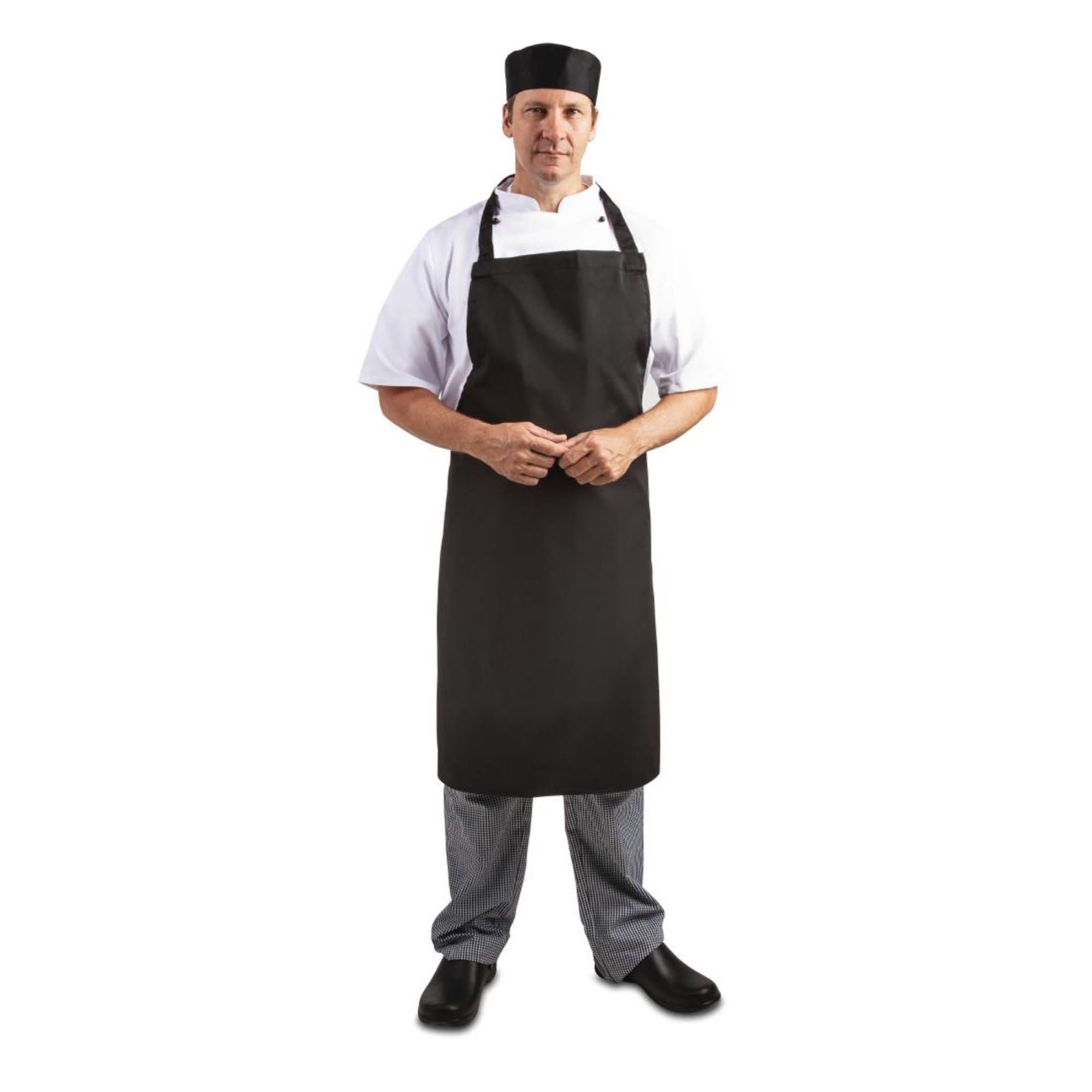 Picture of Whites Bib Aprons Black (5 Pack)