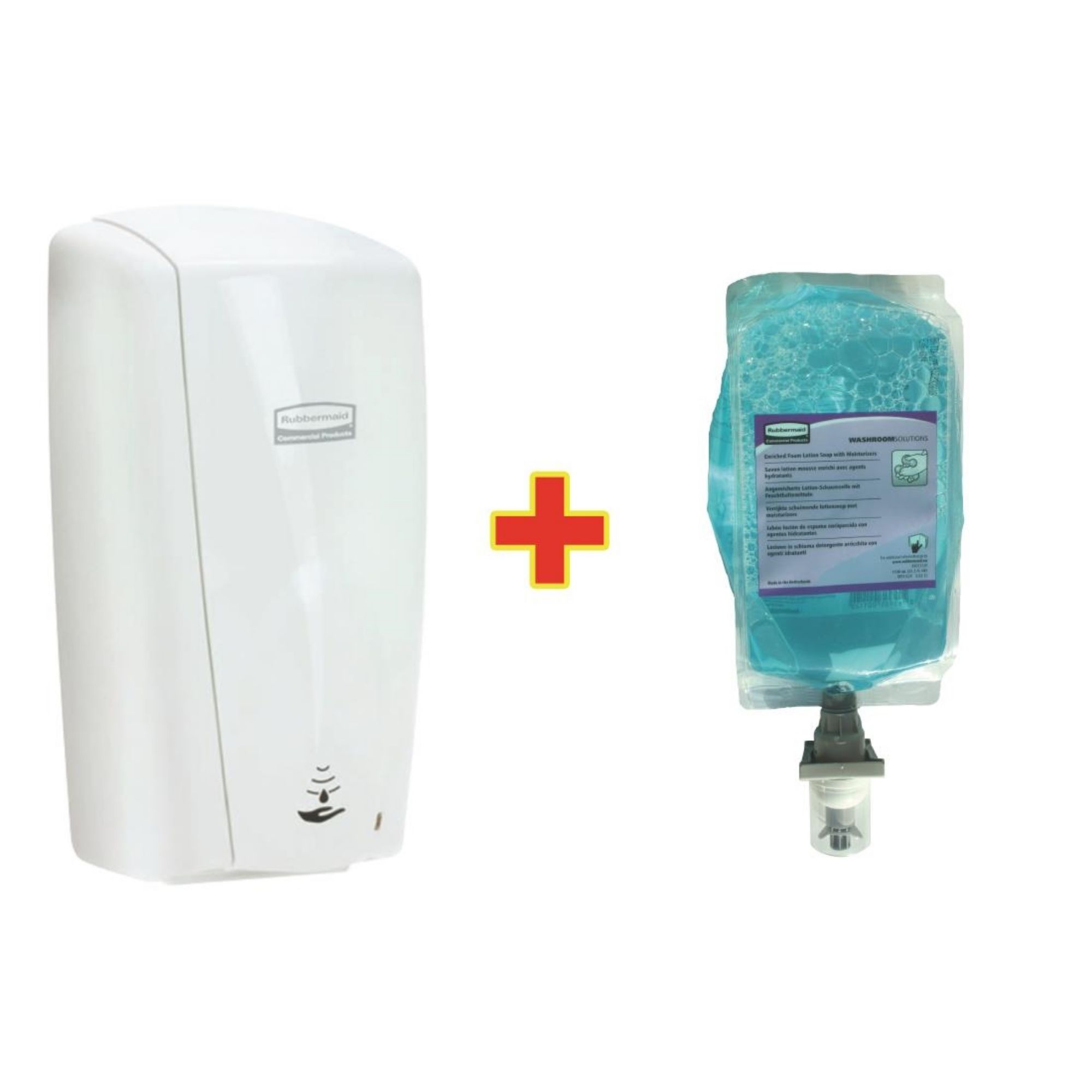 Picture of Rubbermaid AutoFoam Dispenser and 4 Perfumed Foam Hand Soaps 1.1Ltr