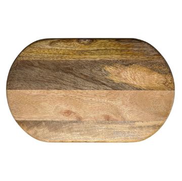 Picture of Olympia Mango Wood Rounded Rectangular Display Stand with Legs 350x220mm