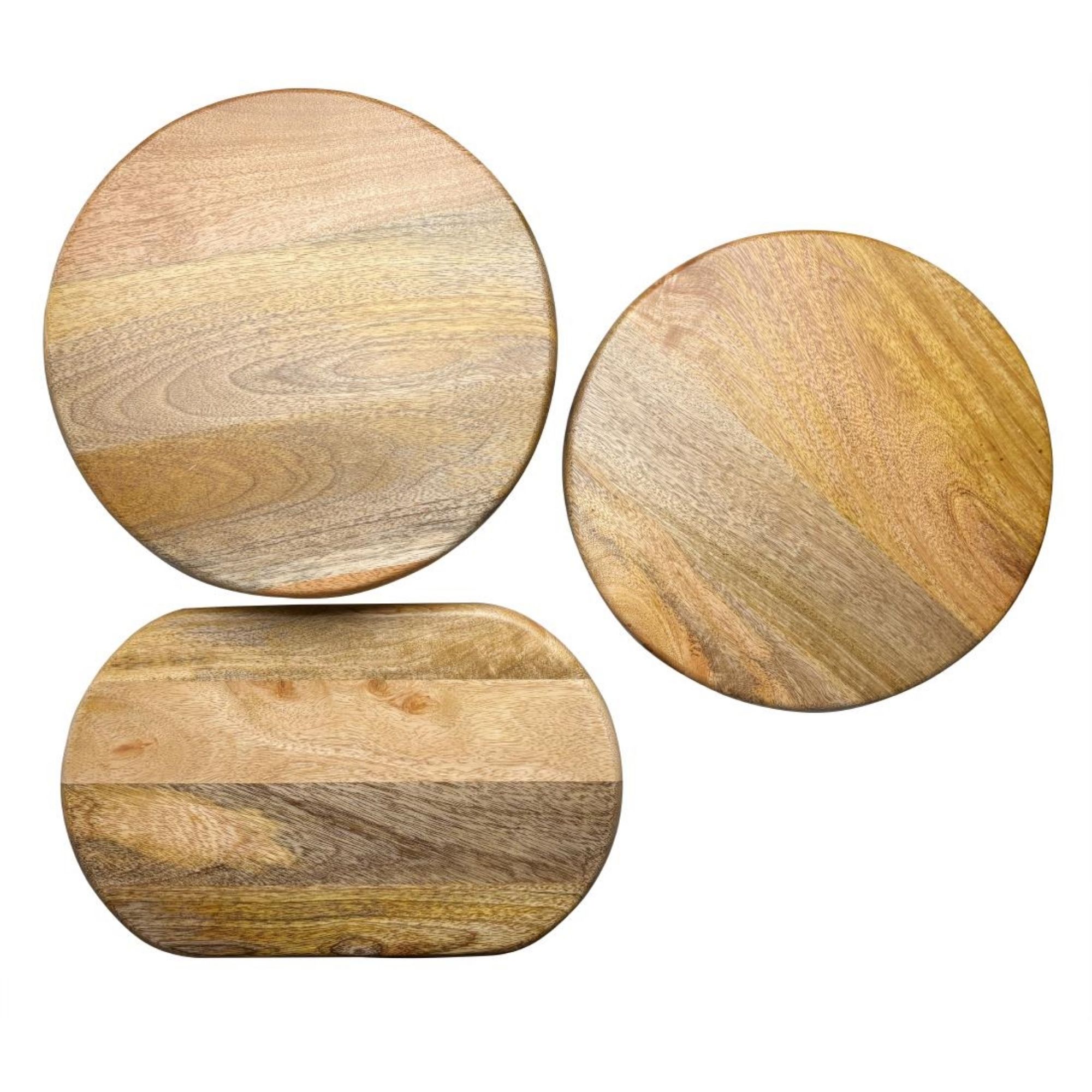 Picture of Olympia Mango Wood Rounded Rectangular Display Stand with Legs 350x220mm