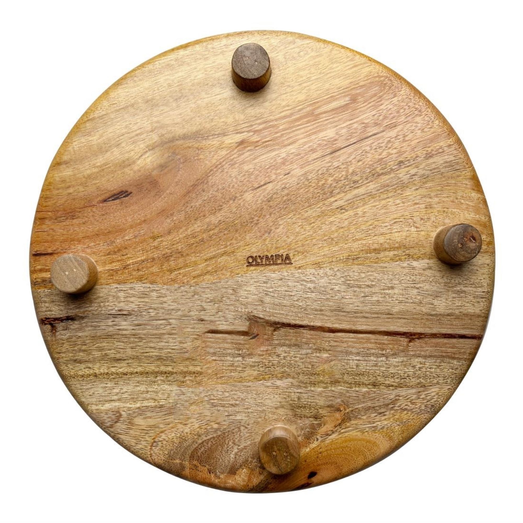 Picture of Olympia Mango Wood Round Display Stand with Legs 300x40mm